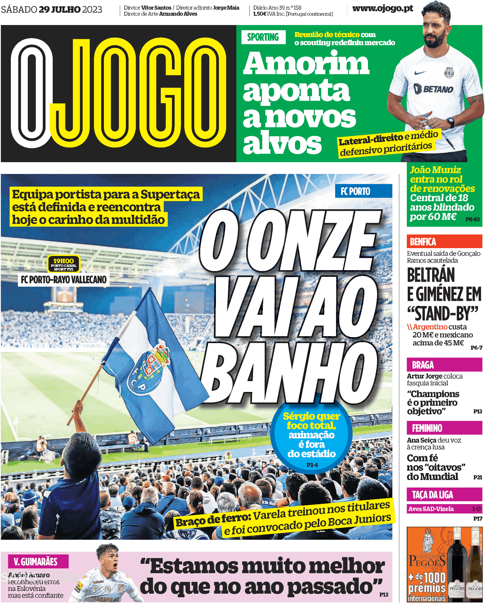 O Jogo 29 jul 2023 Jornais e Revistas SAPO pt Última hora e