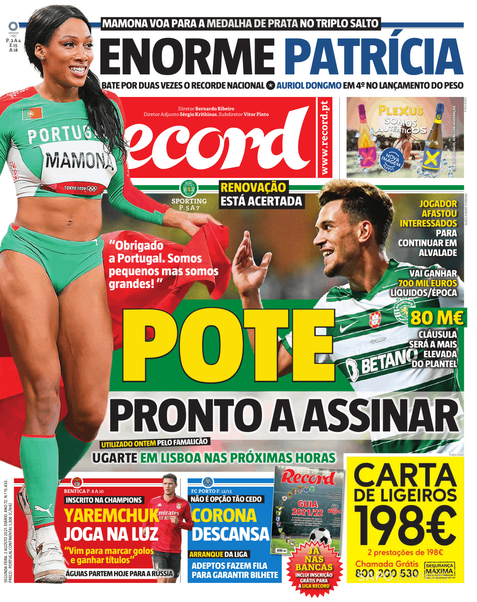 Record (2 ago 2021) - Jornais e Revistas - SAPO 24