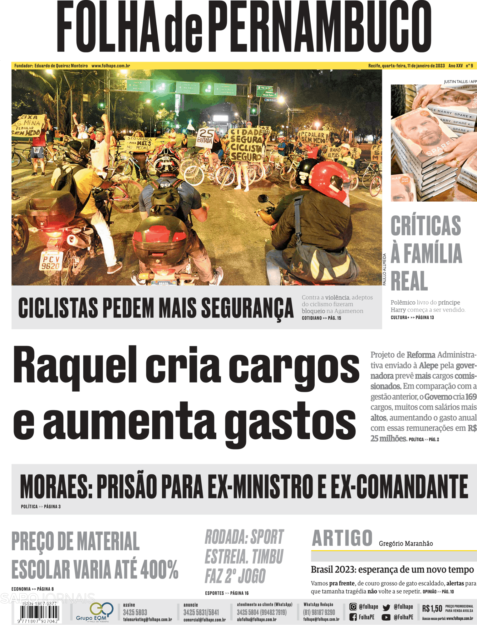 Folha De Pernambuco 11 Jan 2023 Jornais E Revistas Sapopt Última Hora E Notícias De 3469