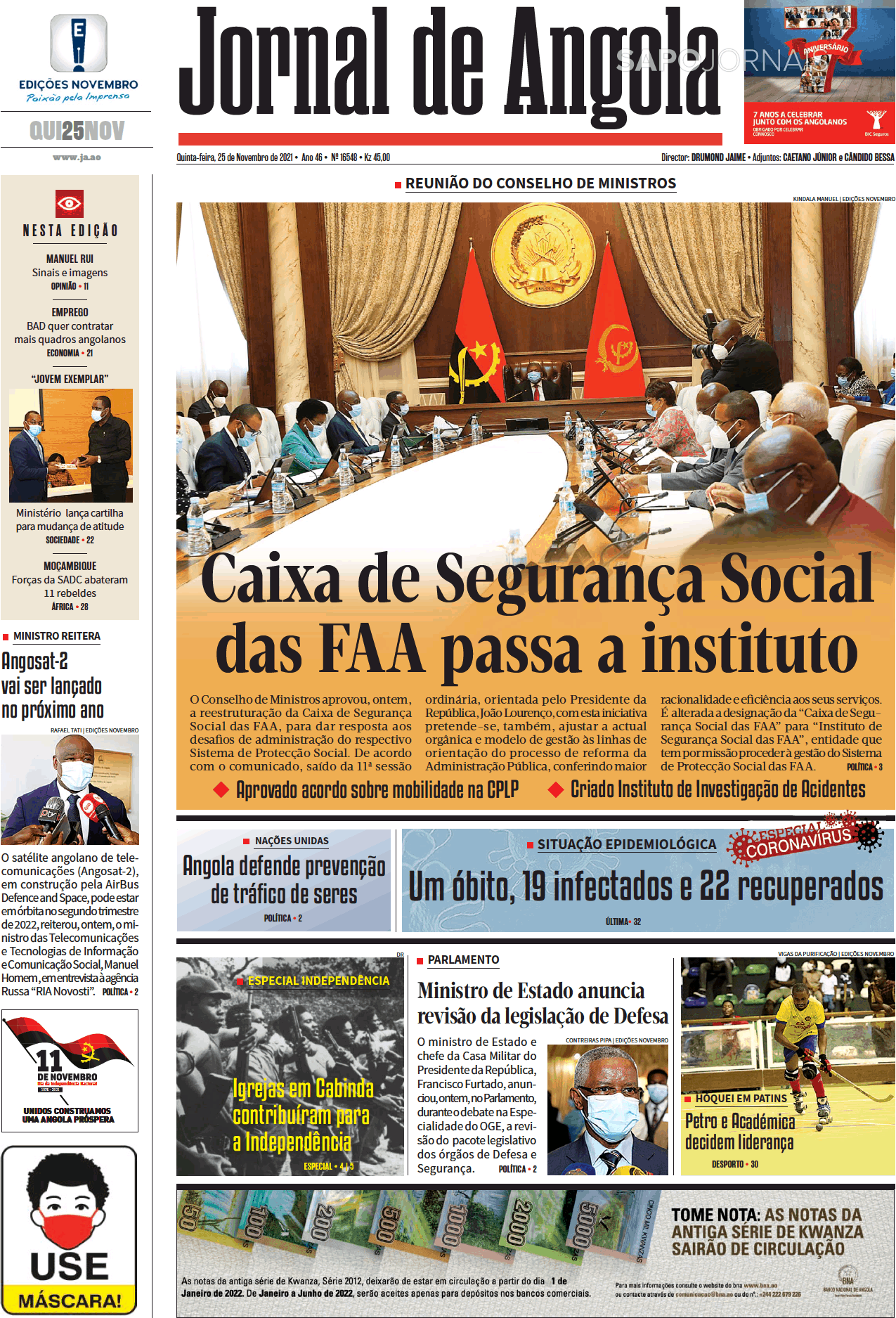 Jornal De Angola Nov Jornais E Revistas Sapo Pt Ltima Hora E Not Cias De Hoje