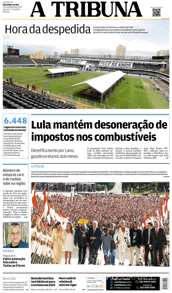 A Tribuna de Santos (2 jan 2023) - Jornais e Revistas - SAPO 24