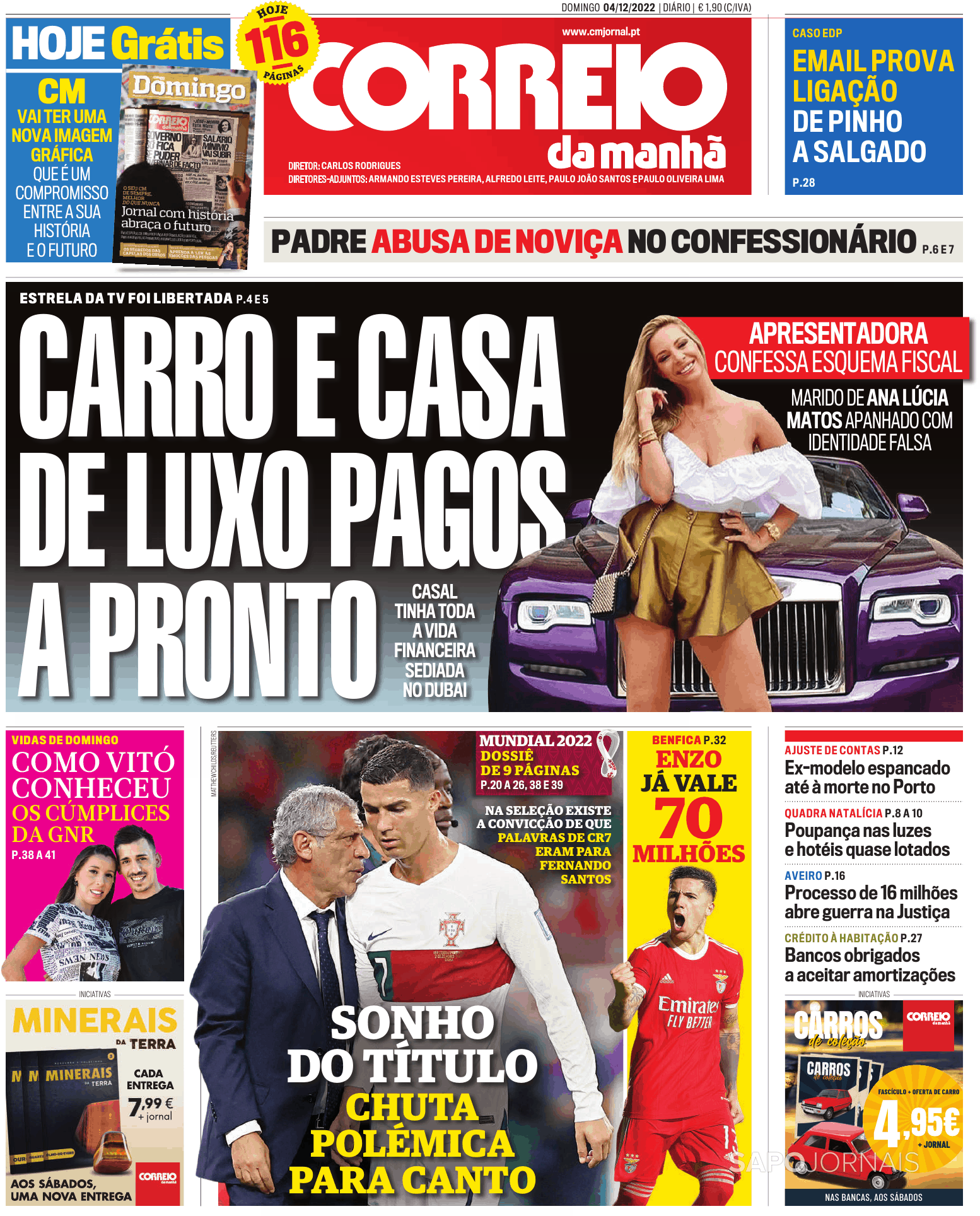 Correio Da Manhã 4 Dez 2022 Jornais E Revistas Sapo