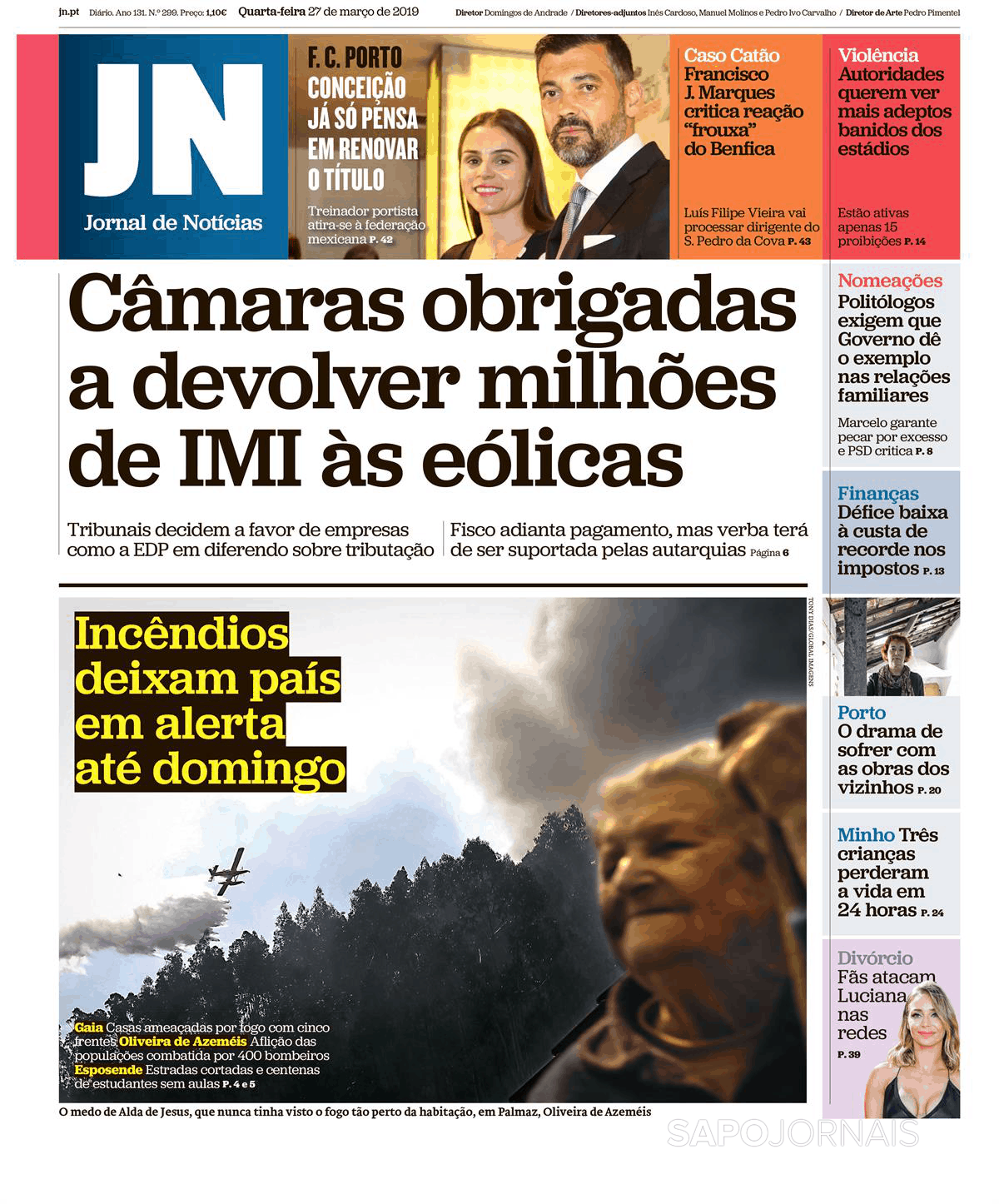 Jornal De Notícias 27 Mar 2019 Jornais E Revistas Sapopt Última Hora E Notícias De Hoje 8921