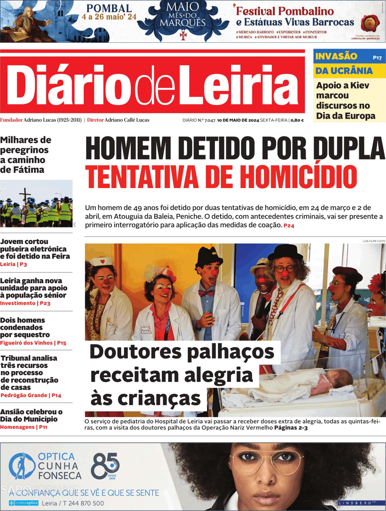 Di Rio De Leiria Mai Jornais E Revistas Sapo Pt Ltima