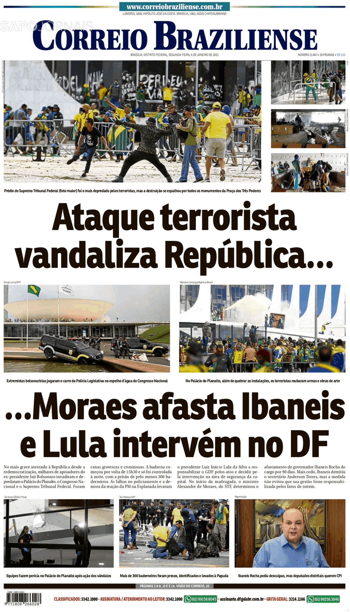 Correio Braziliense (9 Jan 2023) - Jornais E Revistas - SAPO.pt ...