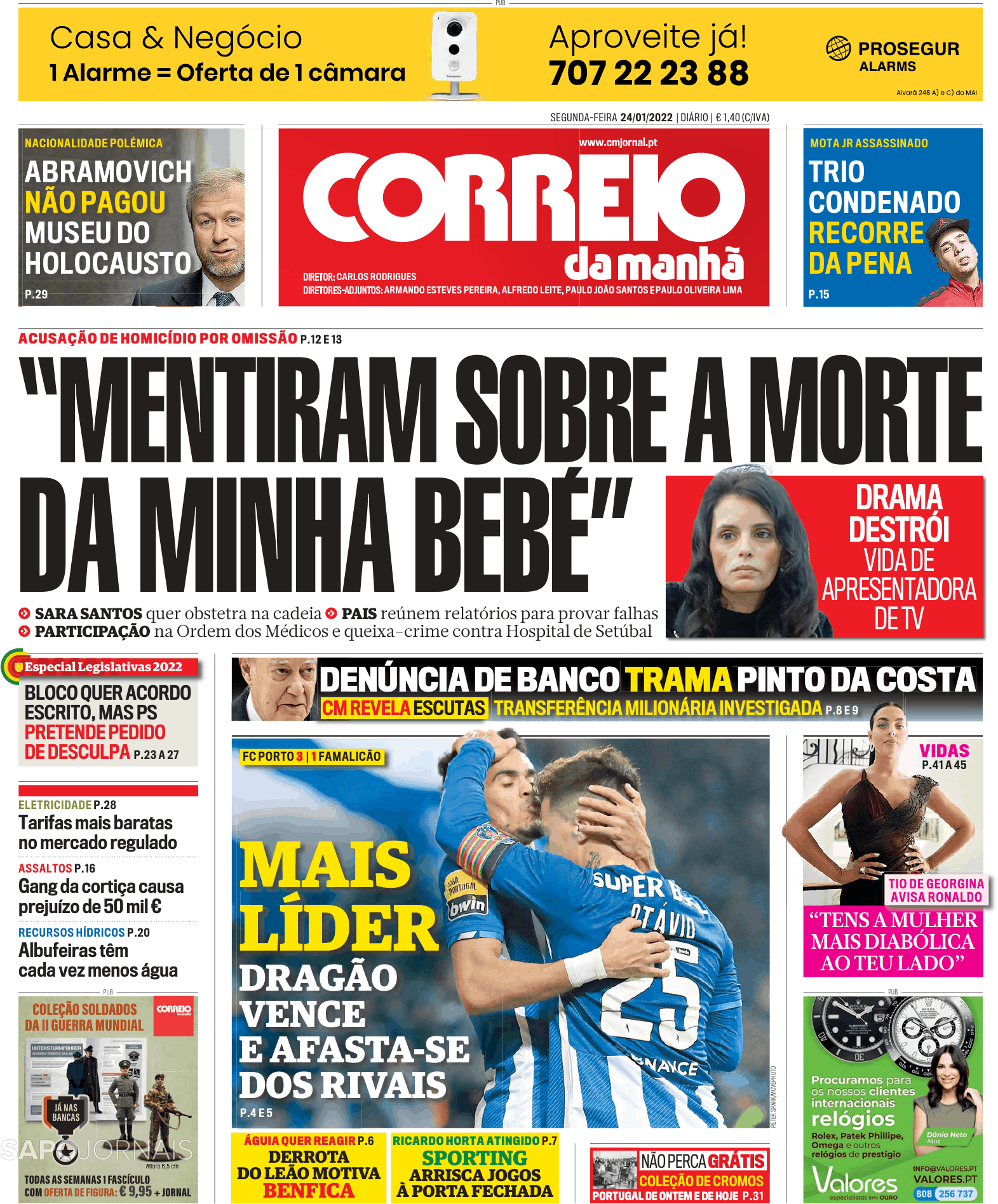 Correio Da Manhã 24 Jan 2022 Jornais E Revistas Sapo 4187