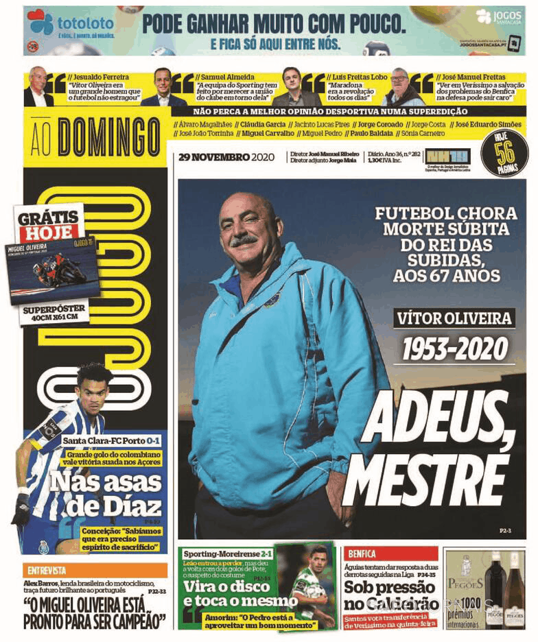 O Jogo 29 Nov 2020 Jornais E Revistas Sapo 24 0170