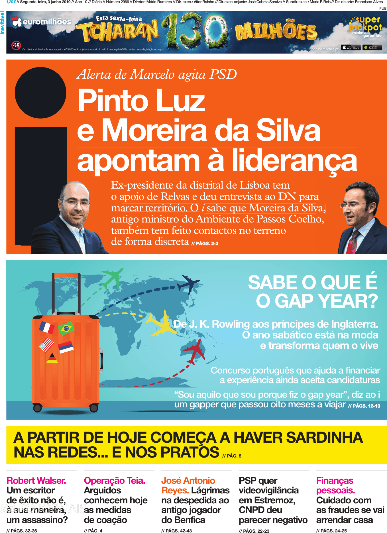 Jornal I 3 Jun 2019 Jornais E Revistas Sapopt Última Hora E Notícias De Hoje 7541