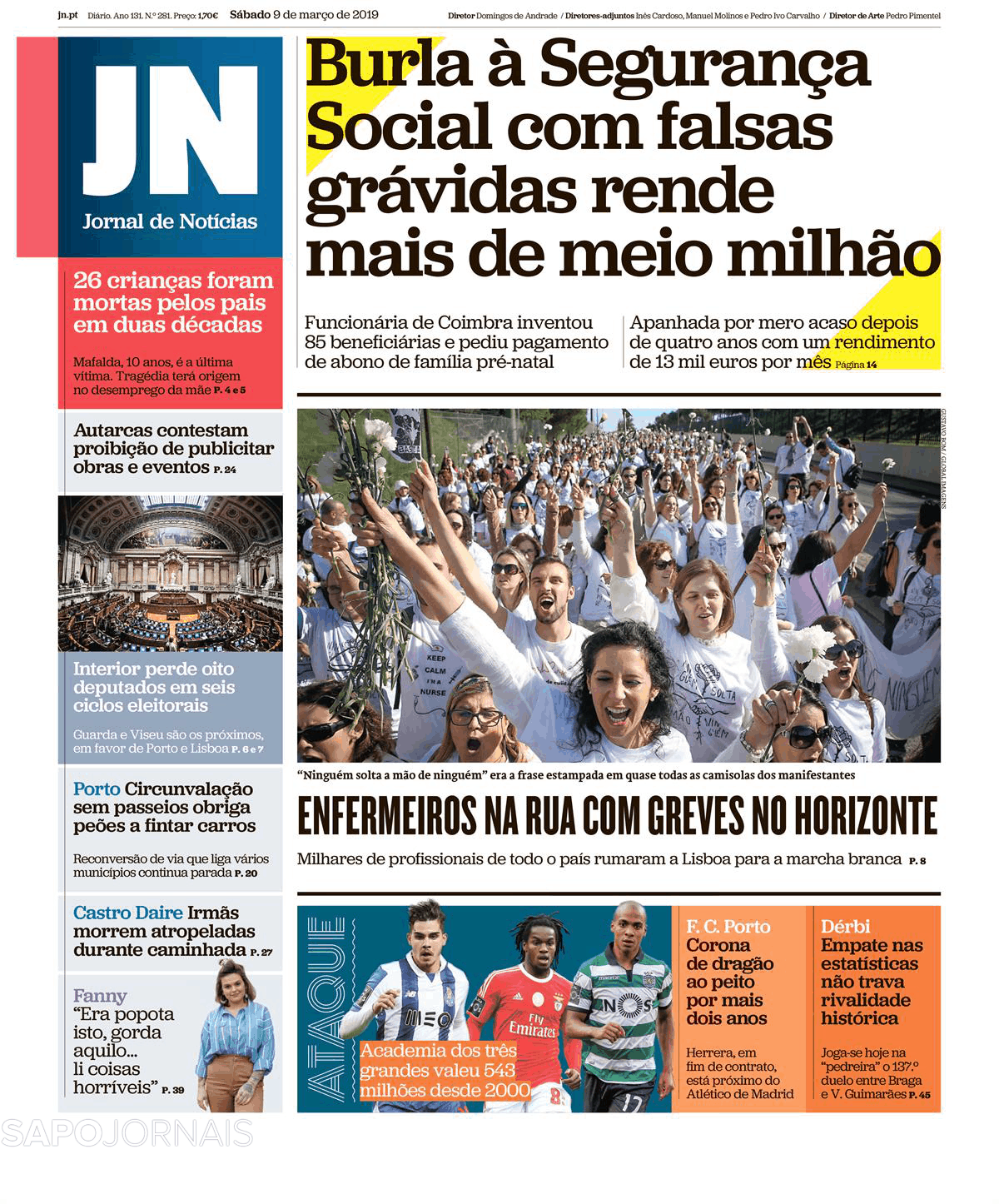 Jornal De Notícias 9 Mar 2019 Jornais E Revistas Sapo 5700