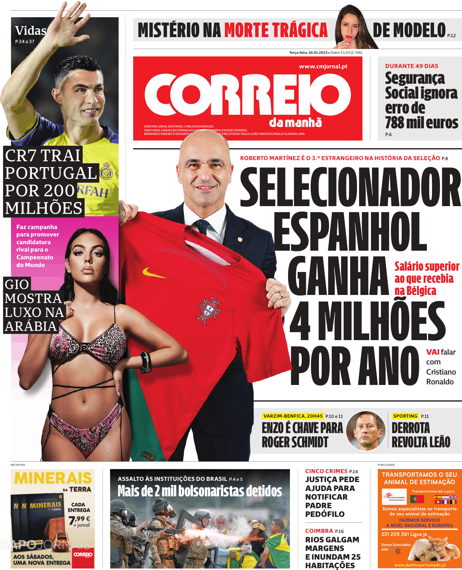 Correio Da Manhã 10 Jan 2023 Jornais E Revistas Sapopt Última Hora E Notícias De Hoje 3773