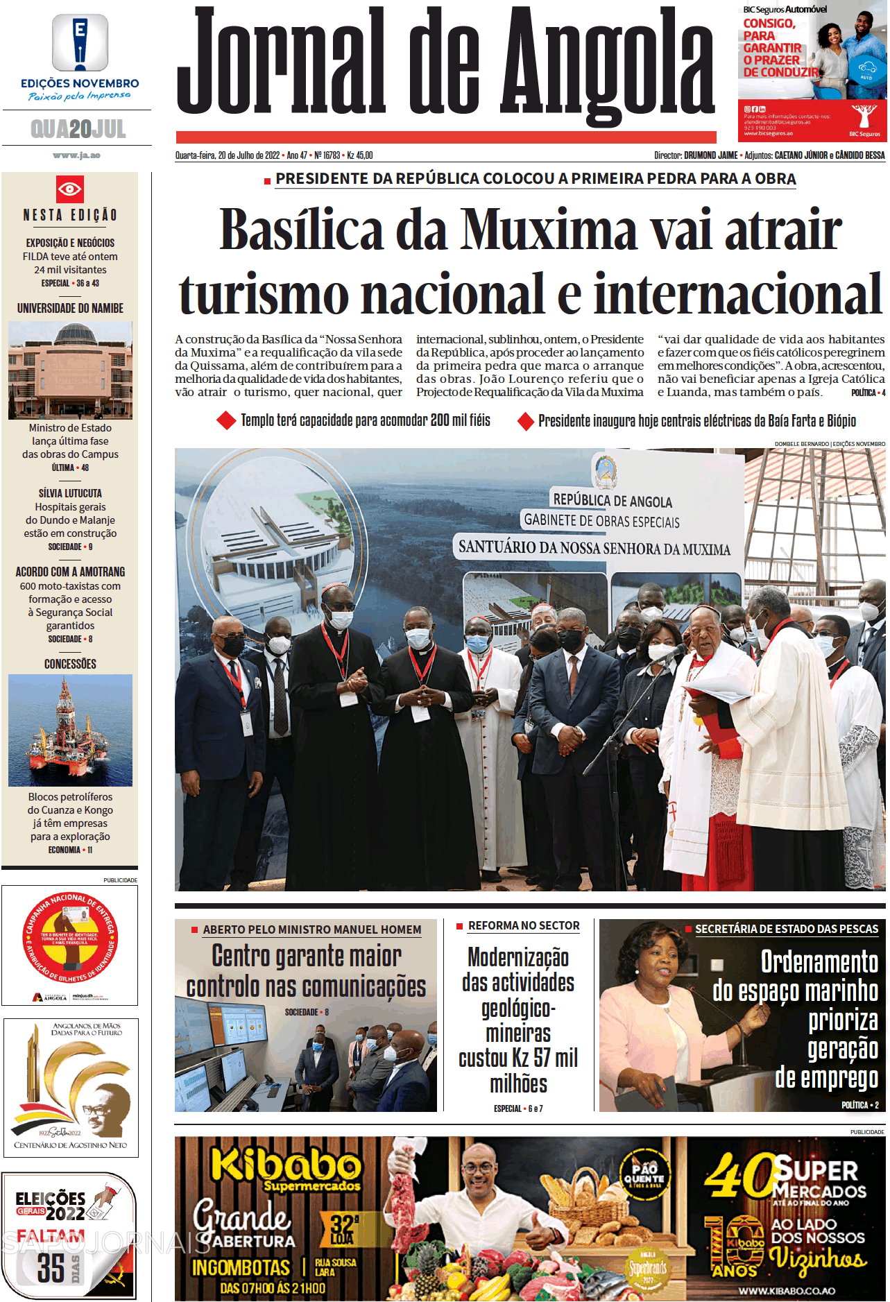 Jornal De Angola 20 Jul 2022 Jornais E Revistas Sapo Brasil 3278