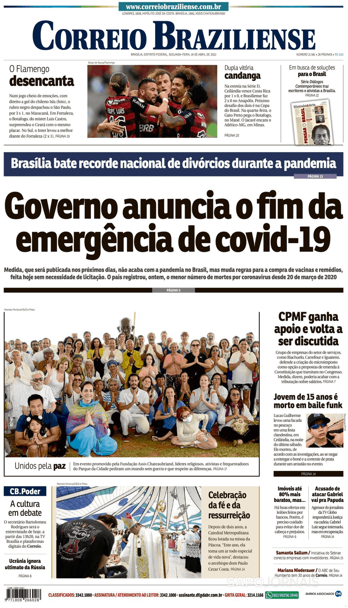 Correio Braziliense (18 Abr 2022) - Jornais E Revistas - SAPO.pt ...