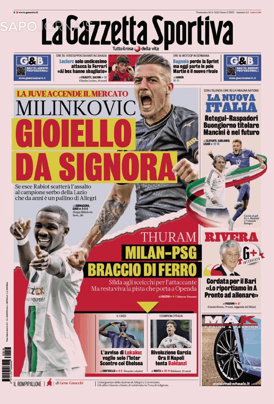 Gazzetta Dello Sport Jun Jornais E Revistas Sapo Pt