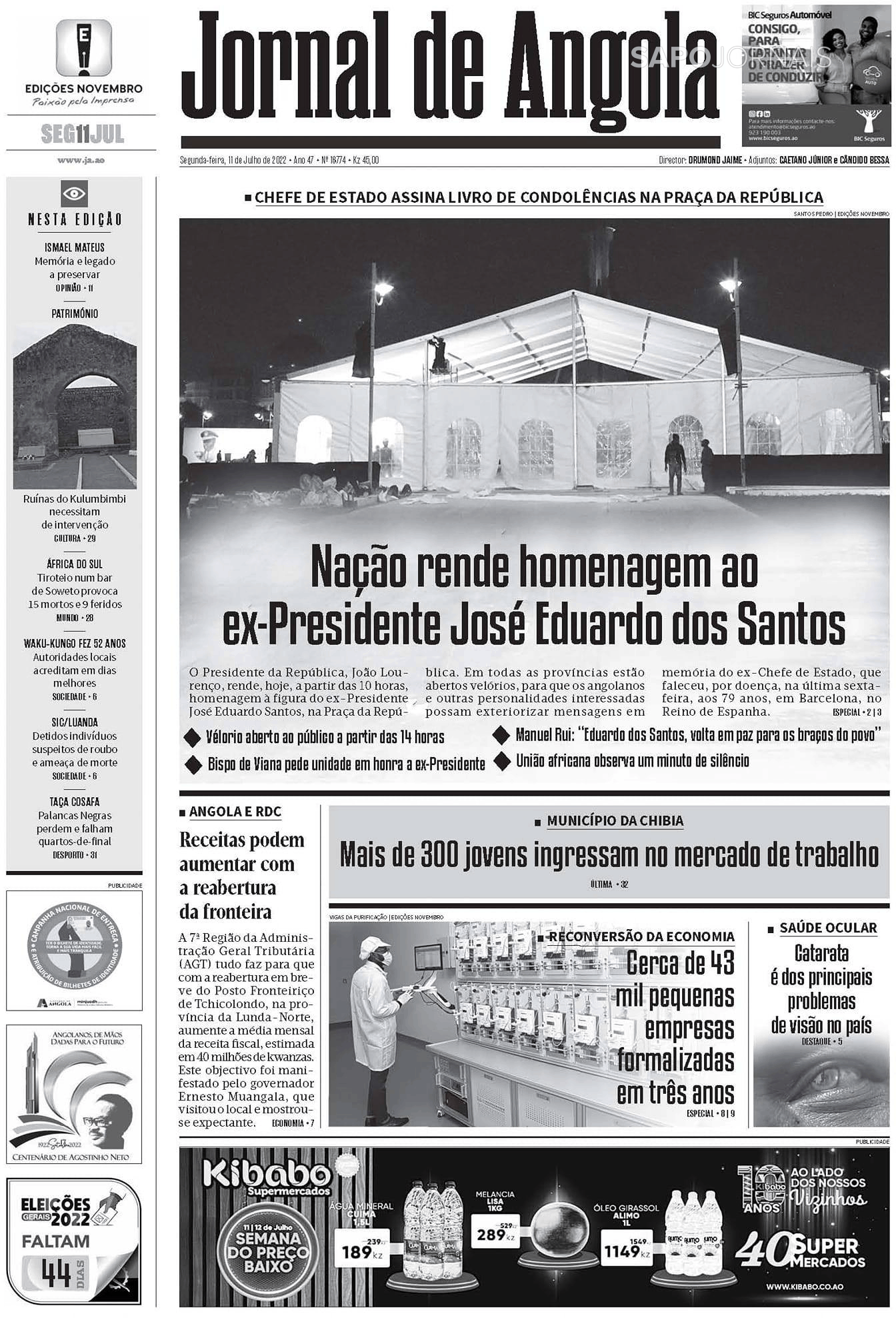 Jornal De Angola 11 Jul 2022 Jornais E Revistas Sapo 1731