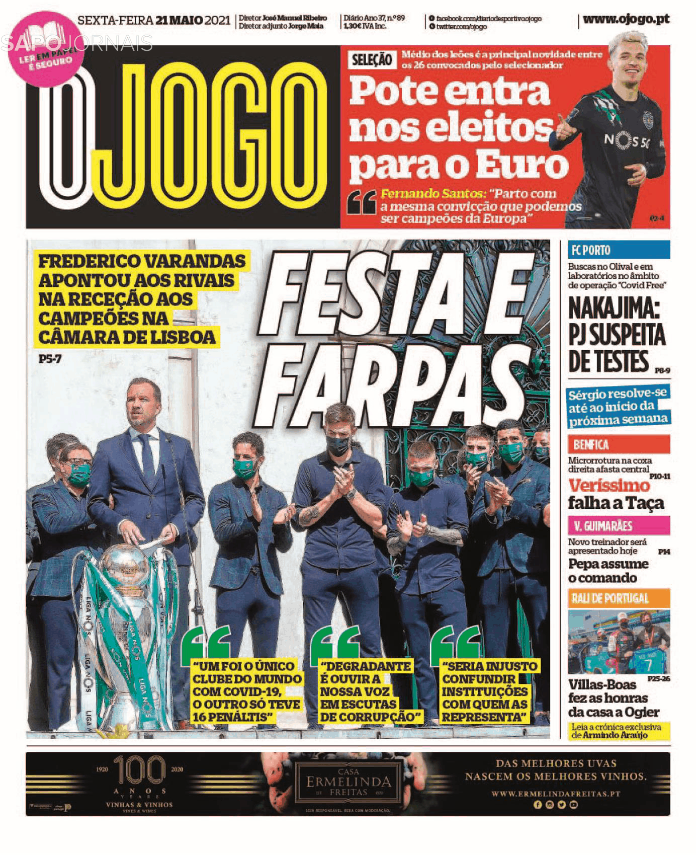 O Jogo 21 Mai 2021 Jornais E Revistas Sapo 1175