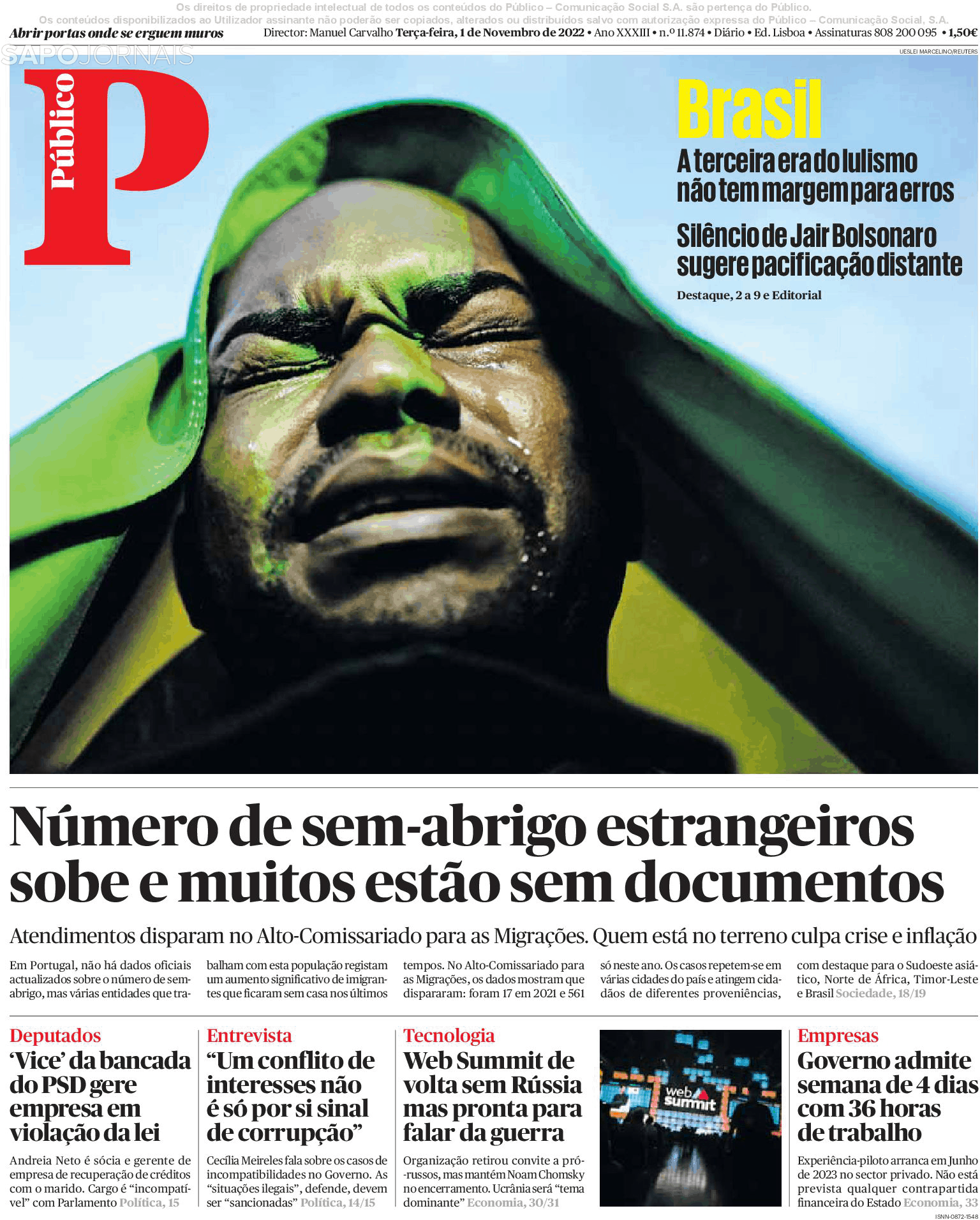 Público 1 Nov 2022 Jornais E Revistas Sapo 9762