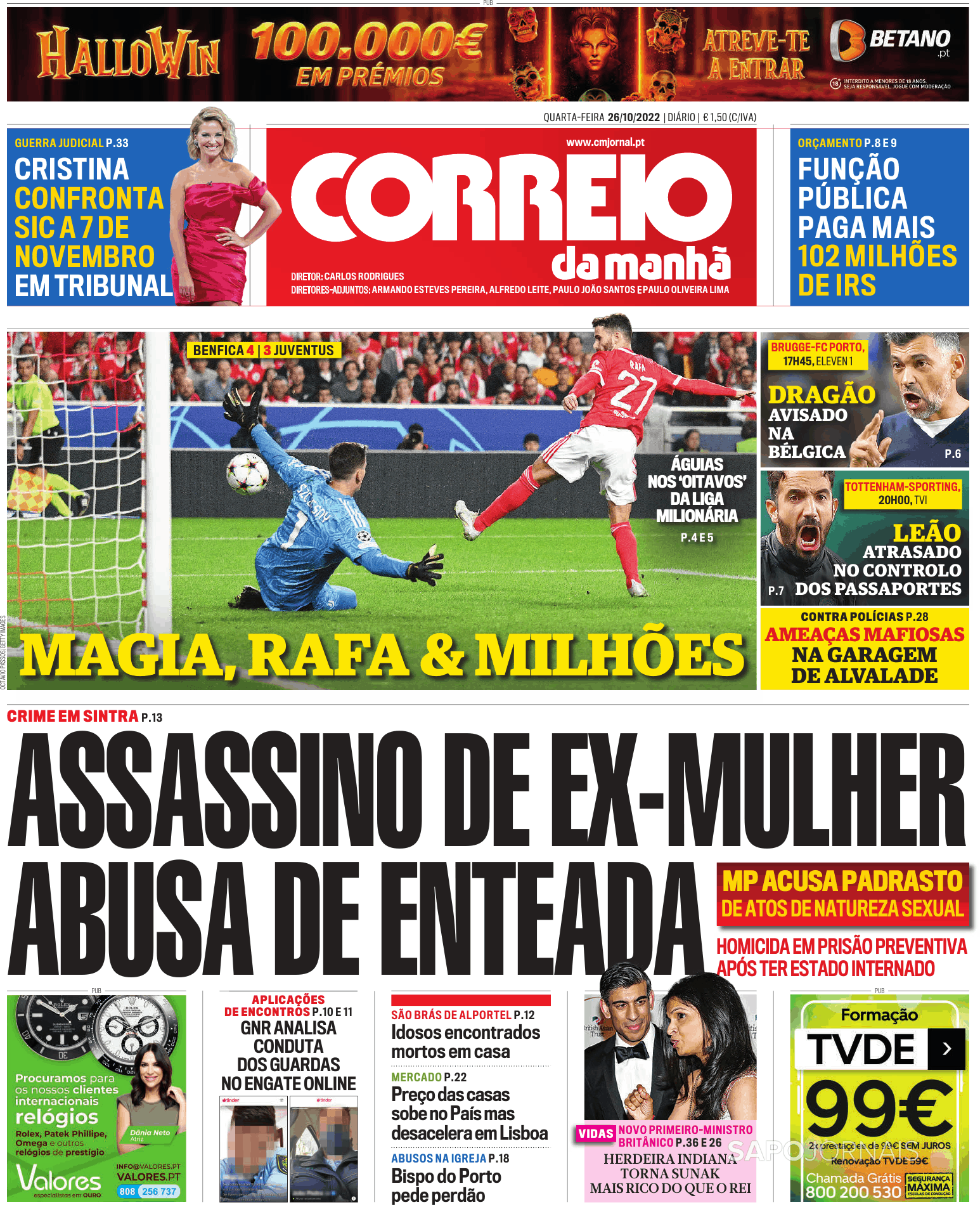 Correio da Manhã (26 out 2022) - Jornais e Revistas