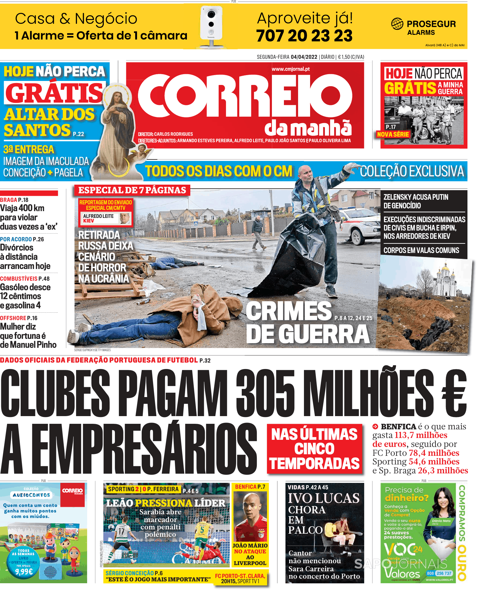 Correio Da Manhã 4 Abr 2022 Jornais E Revistas Sapo 24 6520