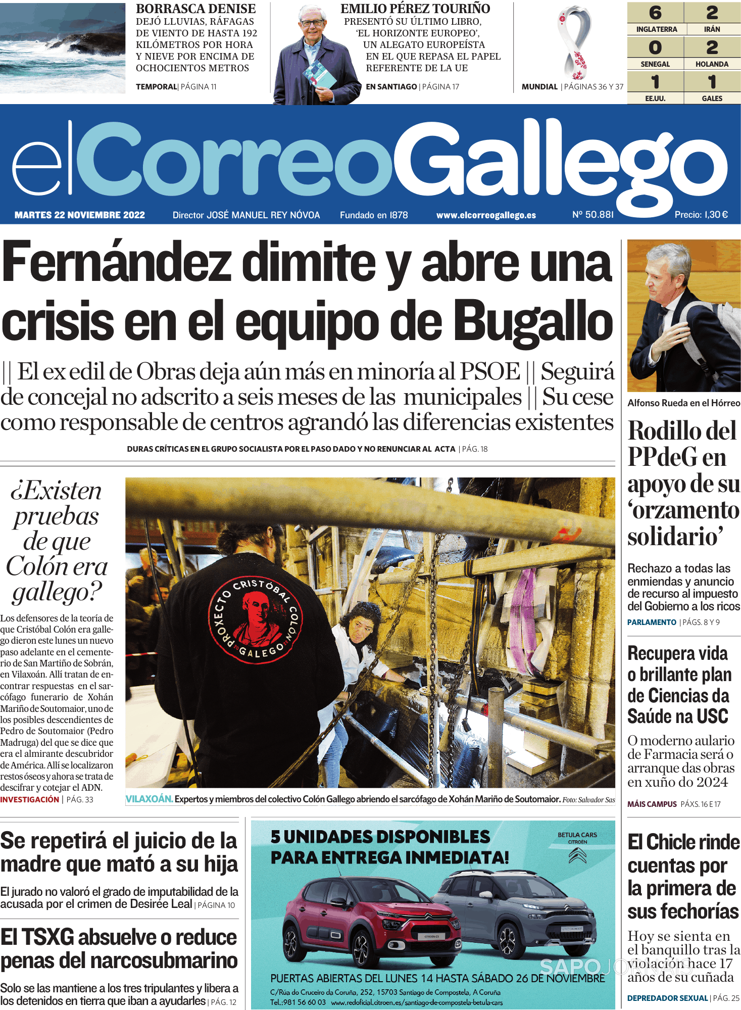 El Correo De Gallego 22 Nov 2022 Jornais E Revistas Sapo Pt