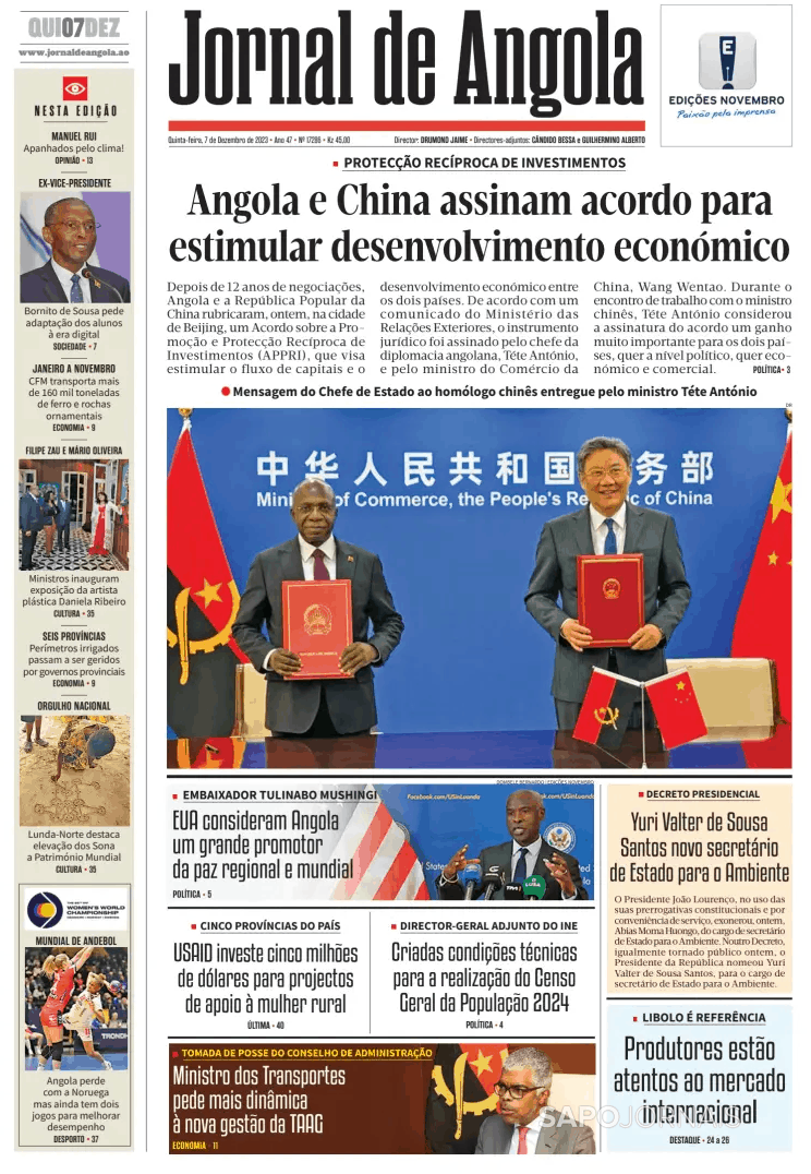 Jornal De Angola (7 Dez 2023) - Jornais E Revistas - SAPO.pt - Última ...