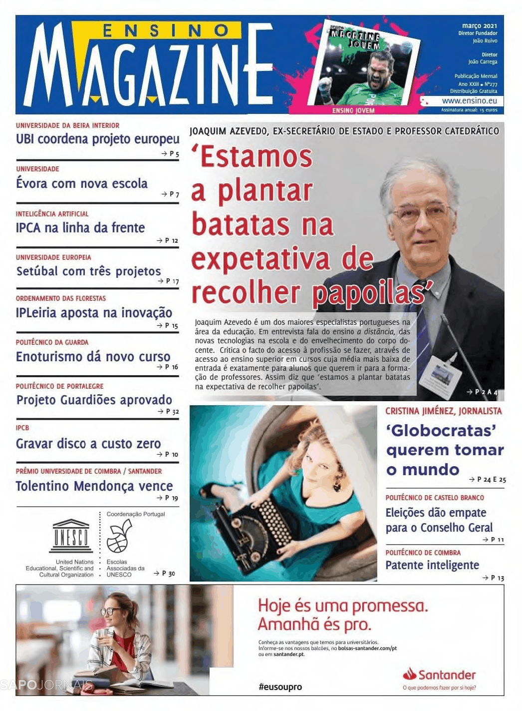 Ensino Magazine 31 Mar 2021 Jornais E Revistas Sapo 8311