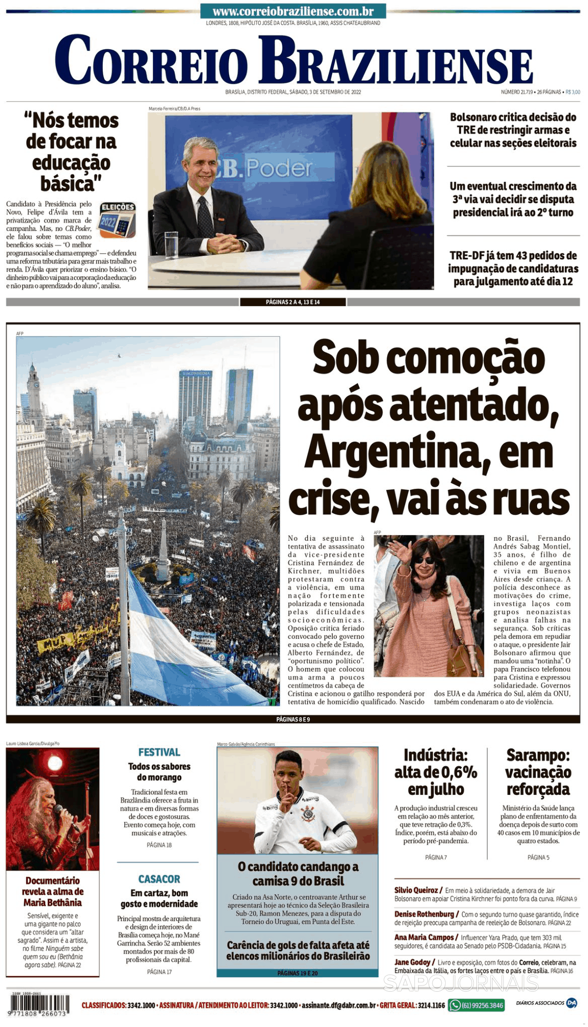 Correio Braziliense (3 Set 2022) - Jornais E Revistas - SAPO.pt ...