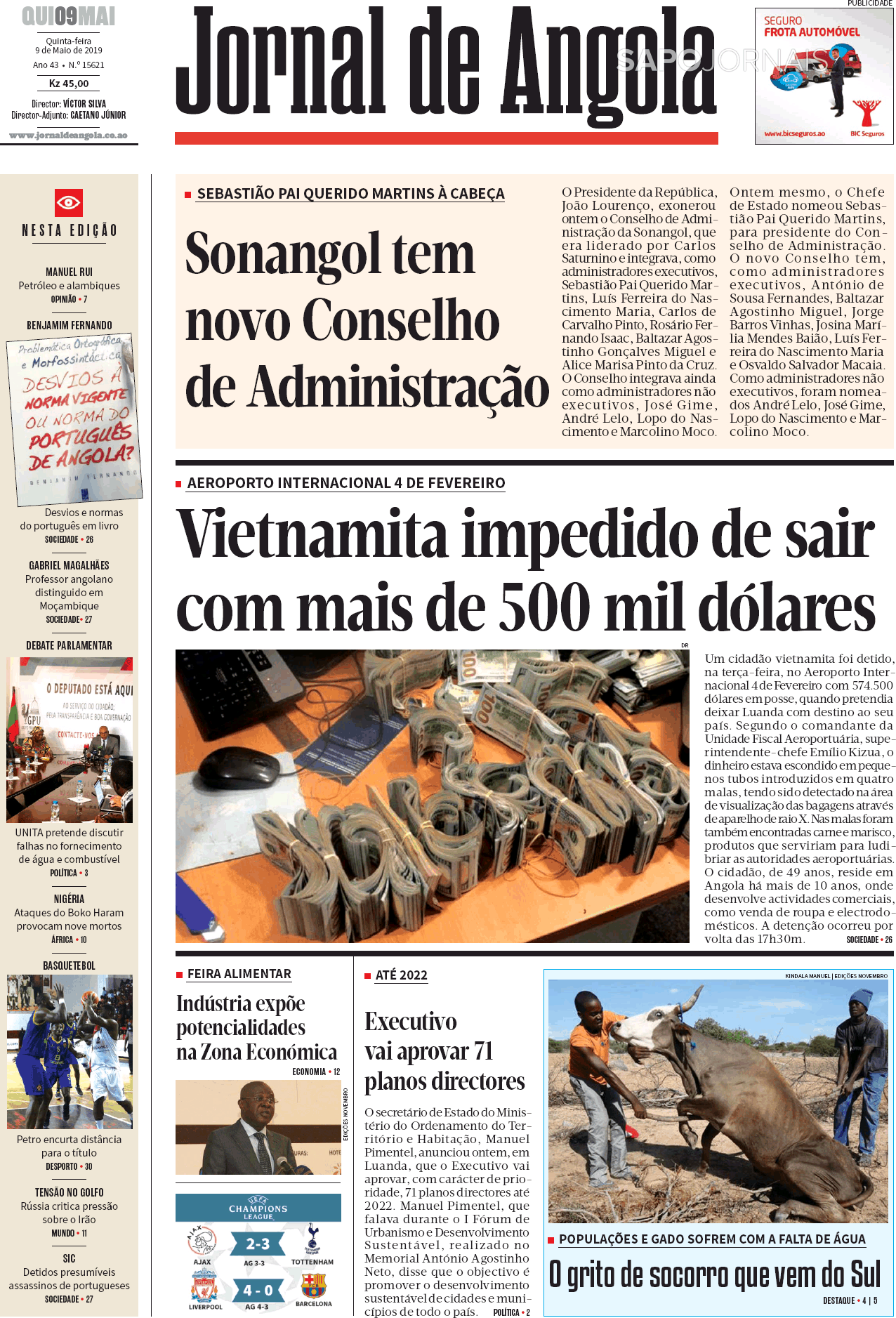 Jornal De Angola 9 Mai 2019 Jornais E Revistas Sapopt Última Hora E Notícias De Hoje 2024