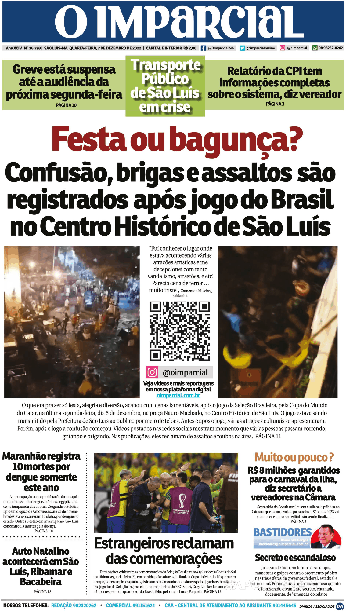 O Imparcial 7 Dez 2022 Jornais E Revistas Sapopt Última Hora E Notícias De Hoje 4117