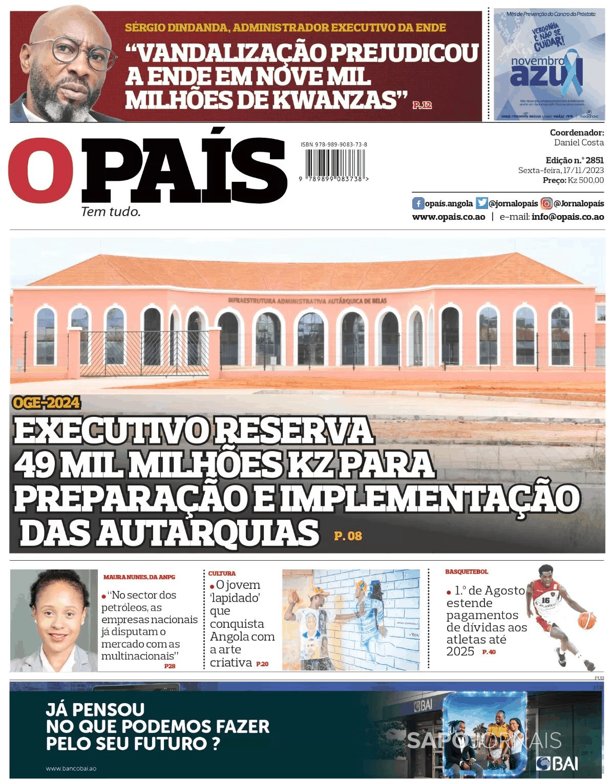 O País (17 nov 2023) - Jornais e Revistas - SAPO.pt - Última hora e ...