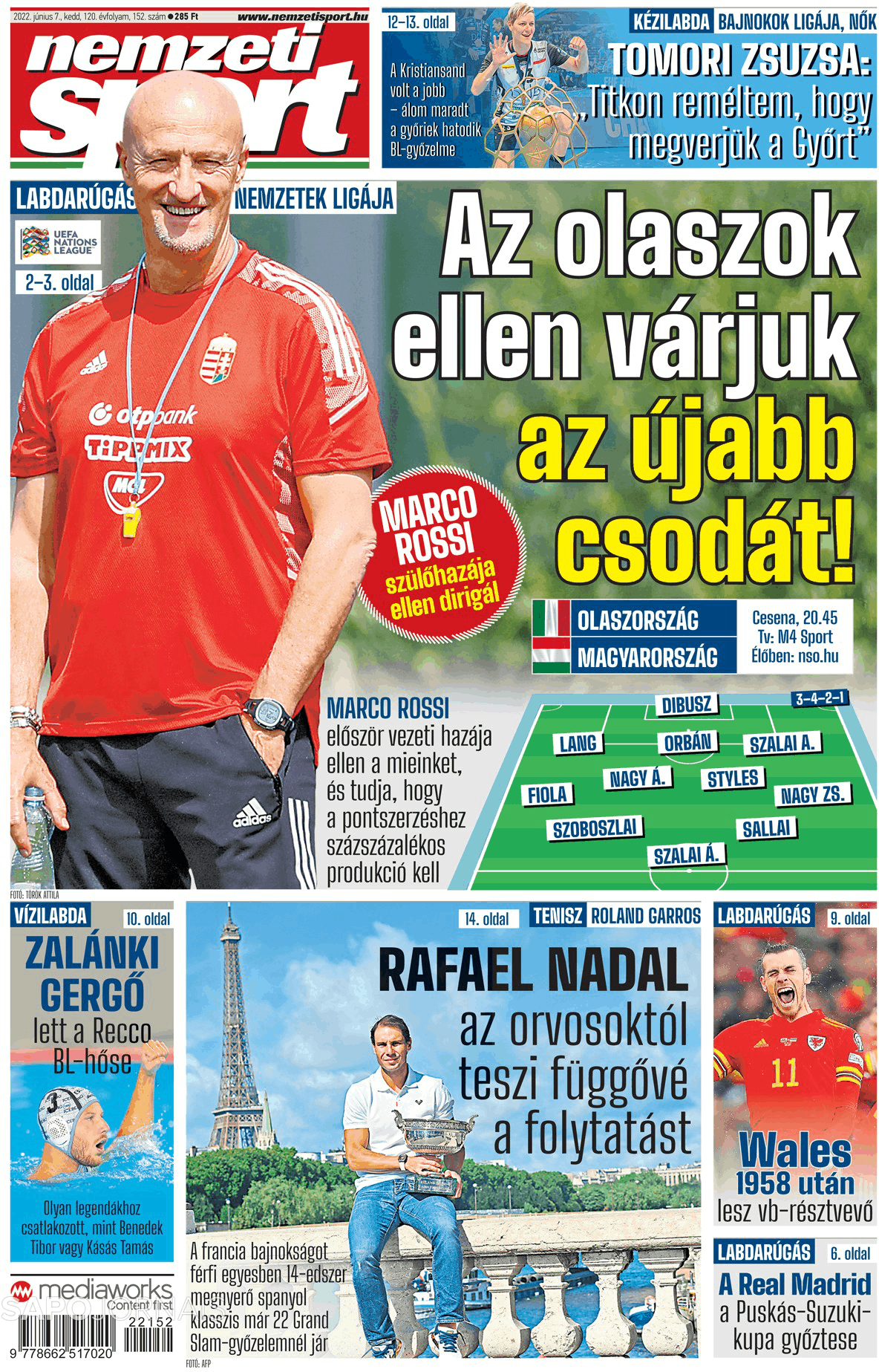 Nemzeti Sport (7 jun 2022) Jornais e Revistas SAPO