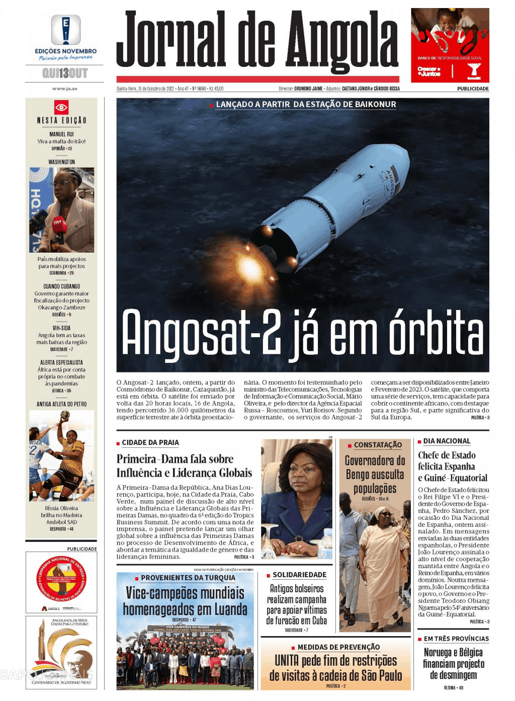 Jornal De Angola 13 Out 2022 Jornais E Revistas Sapo 6330