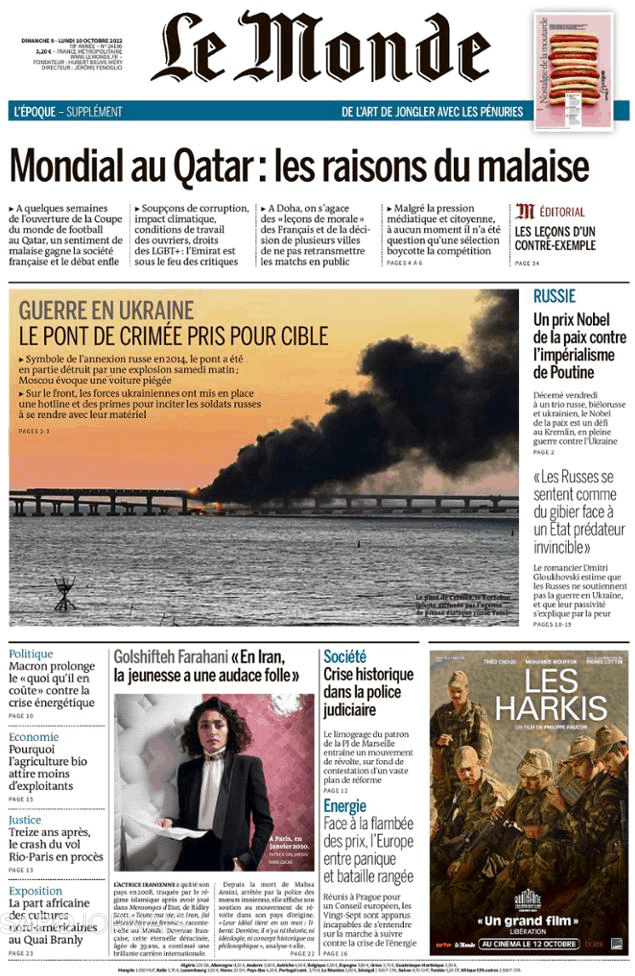 Le Monde (10 out 2022) Jornais e Revistas SAPO.pt Última hora e