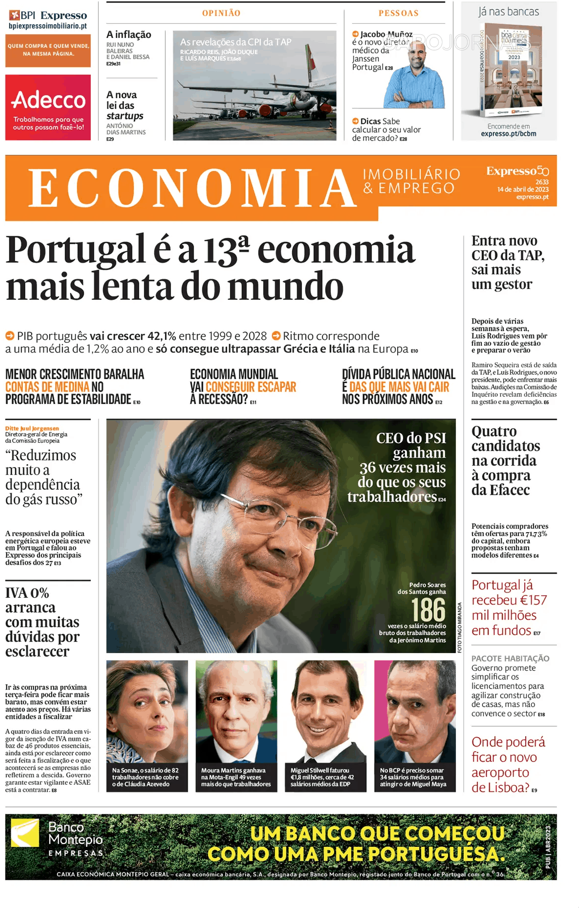 Expresso economia 14 abr 2023 jornais e revistas sapo pt ltima