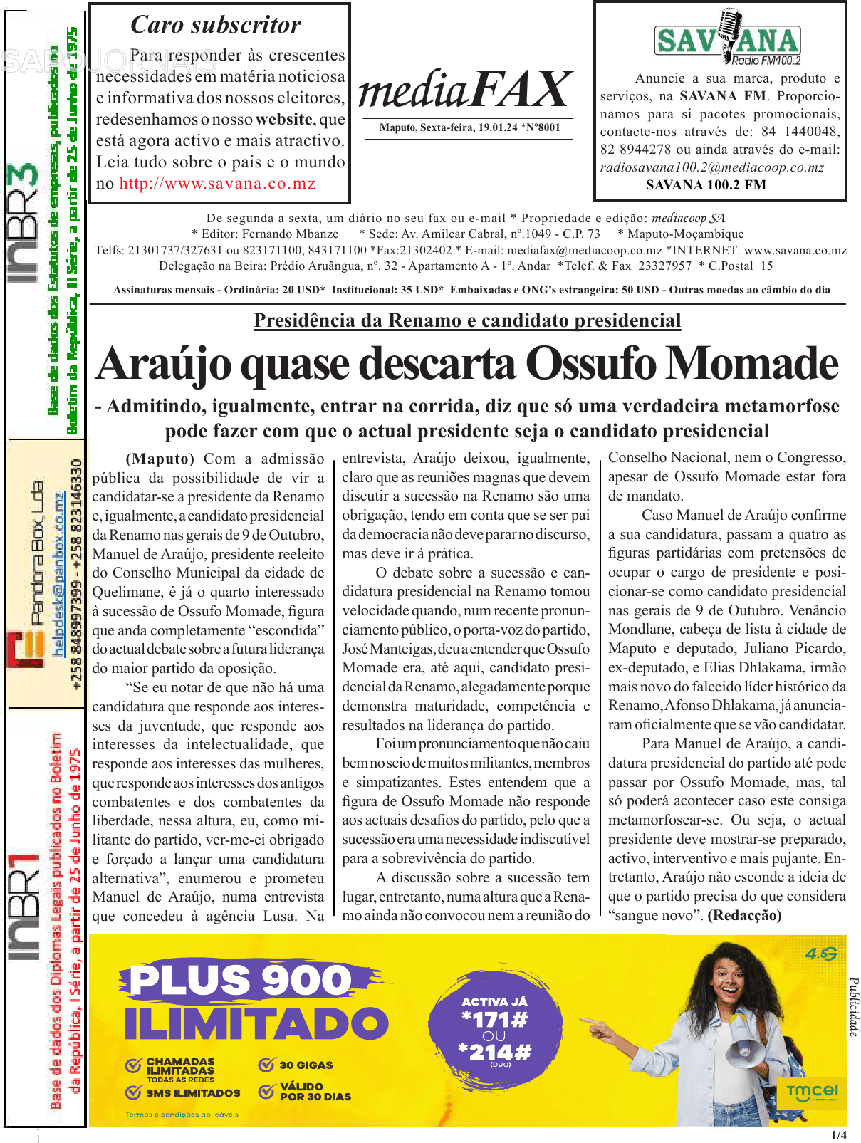 Mediafax (19 Jan 2024) - Jornais E Revistas - SAPO.pt - Última Hora E ...