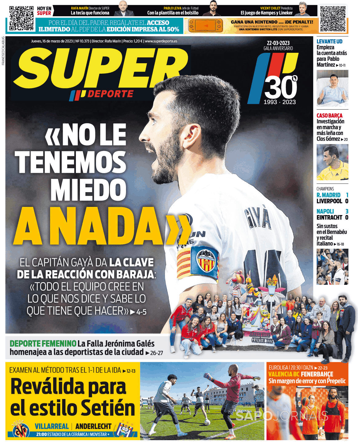 Super Deporte 16 Mar 2023 Jornais E Revistas Sapopt Última Hora E Notícias De Hoje 7251