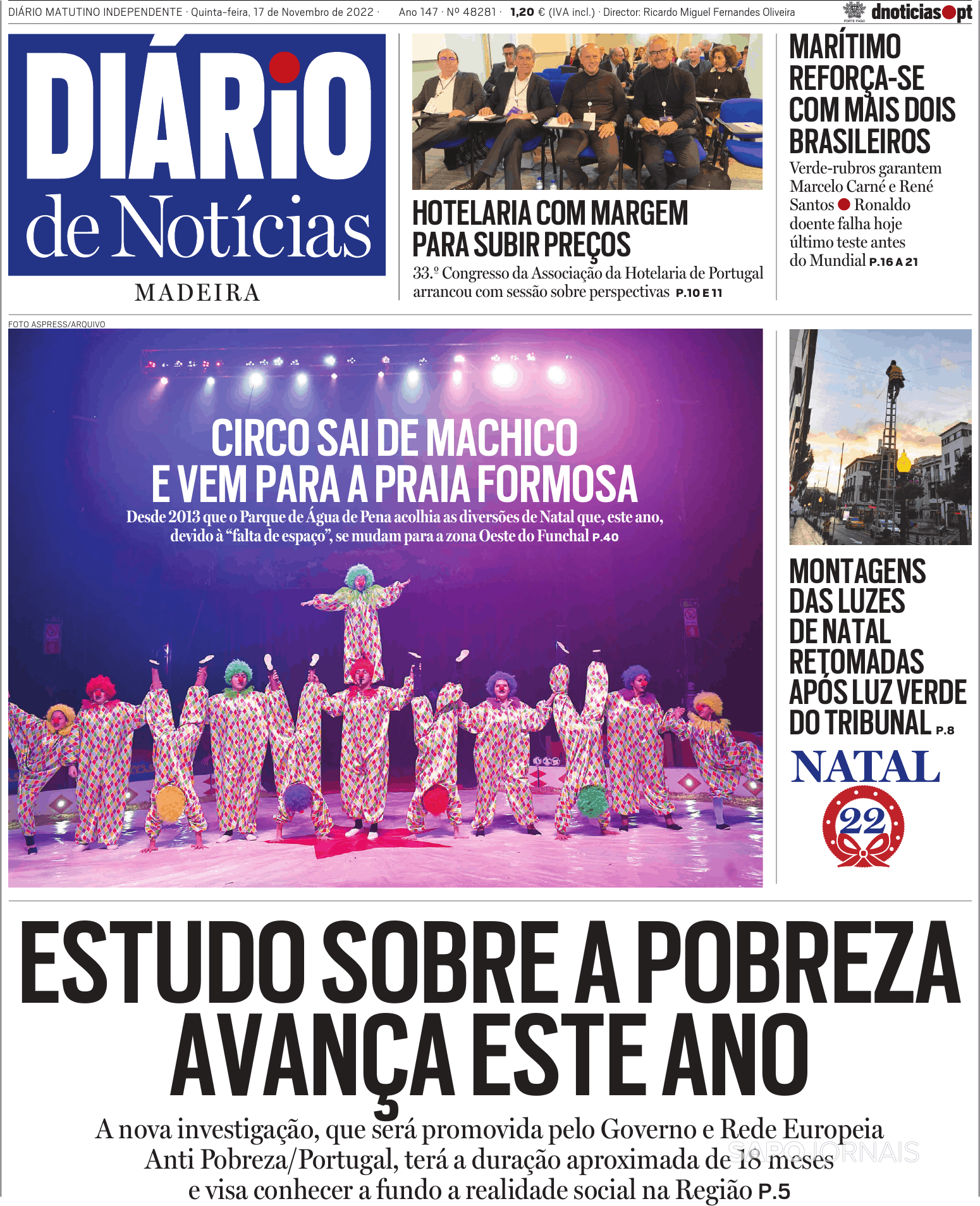 Diário de Notícias da Madeira (17 nov 2022) - Jornais e Revistas - SAPO 24