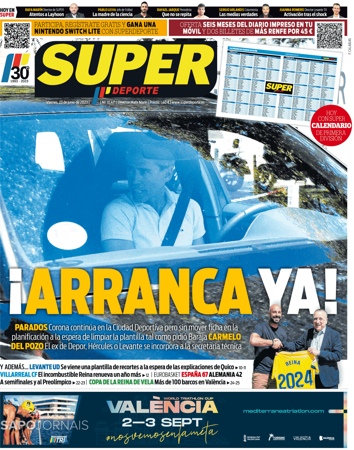 Super Deporte 23 Jun 2023 Jornais E Revistas Sapopt Última Hora E Notícias De Hoje 6228