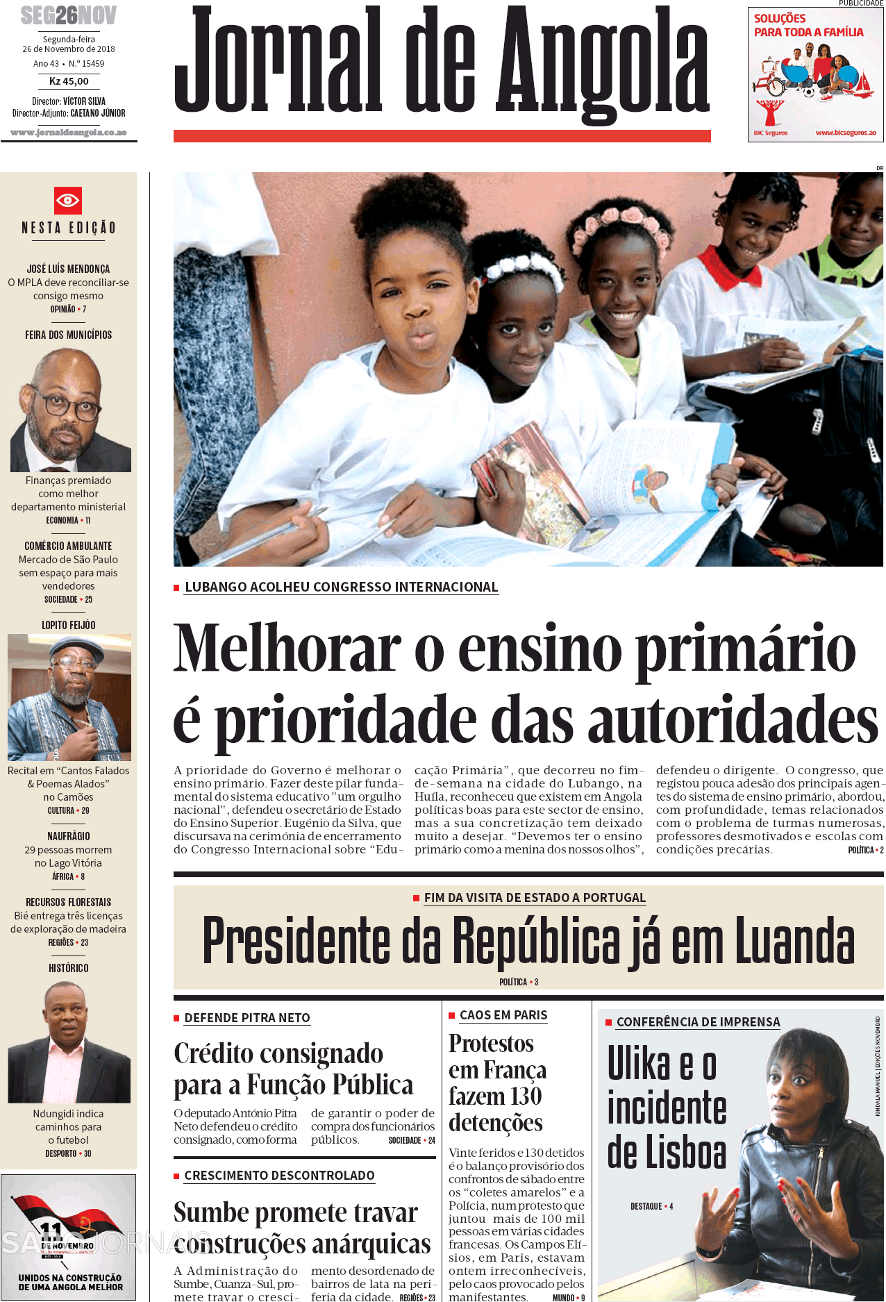 Jornal De Angola Nov Jornais E Revistas Sapo Pt Ltima Hora E Not Cias De Hoje