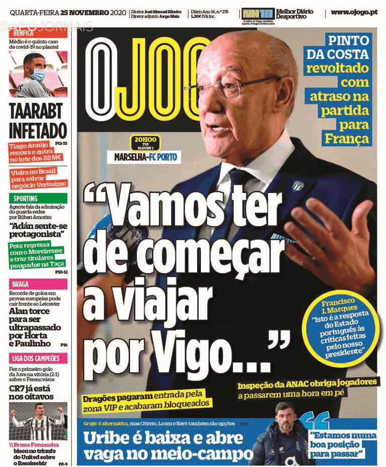 O Jogo 25 Nov 2020 Jornais E Revistas Sapo 24 9291