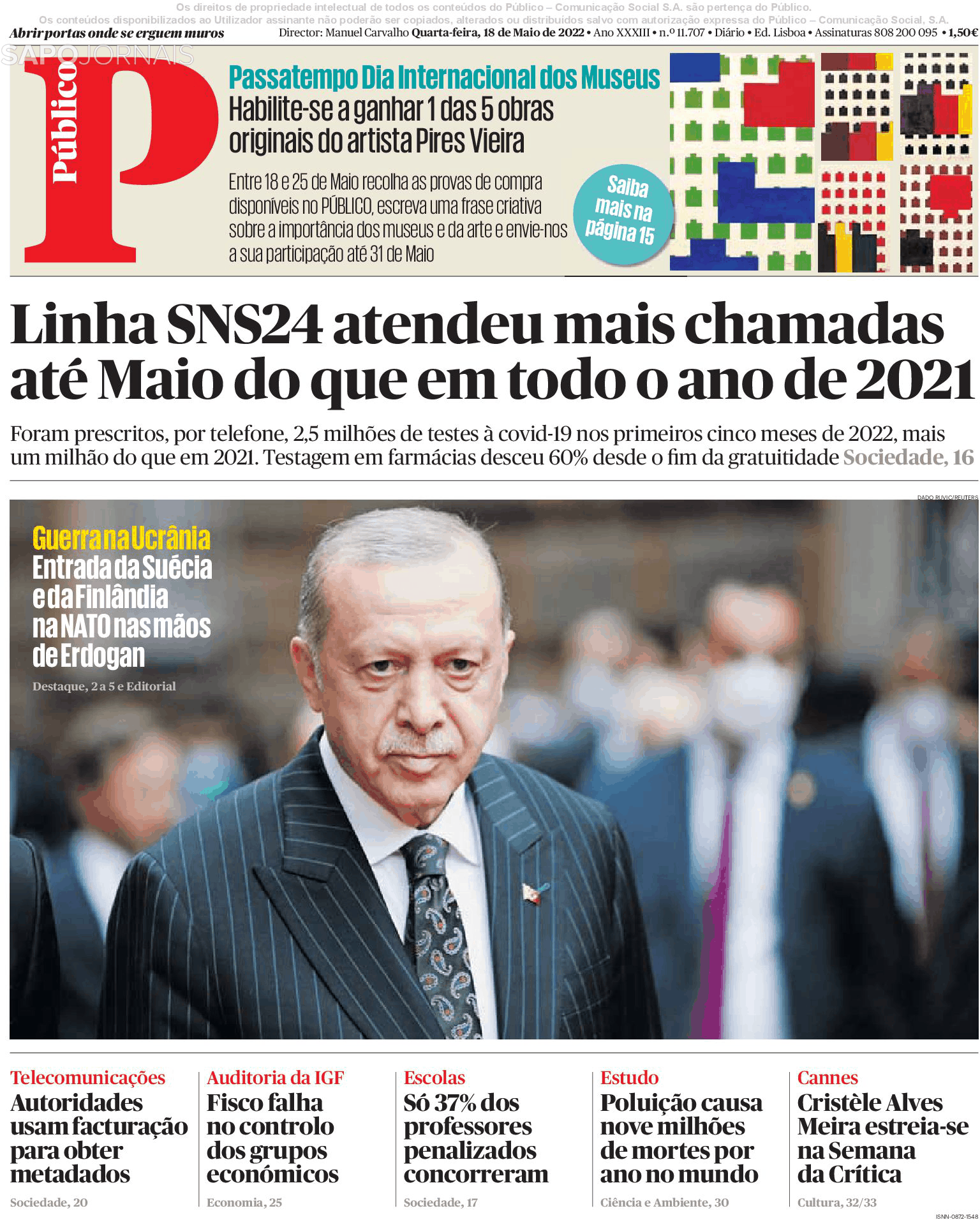 Público 18 Mai 2022 Jornais E Revistas Sapopt Última Hora E Notícias De Hoje 2990