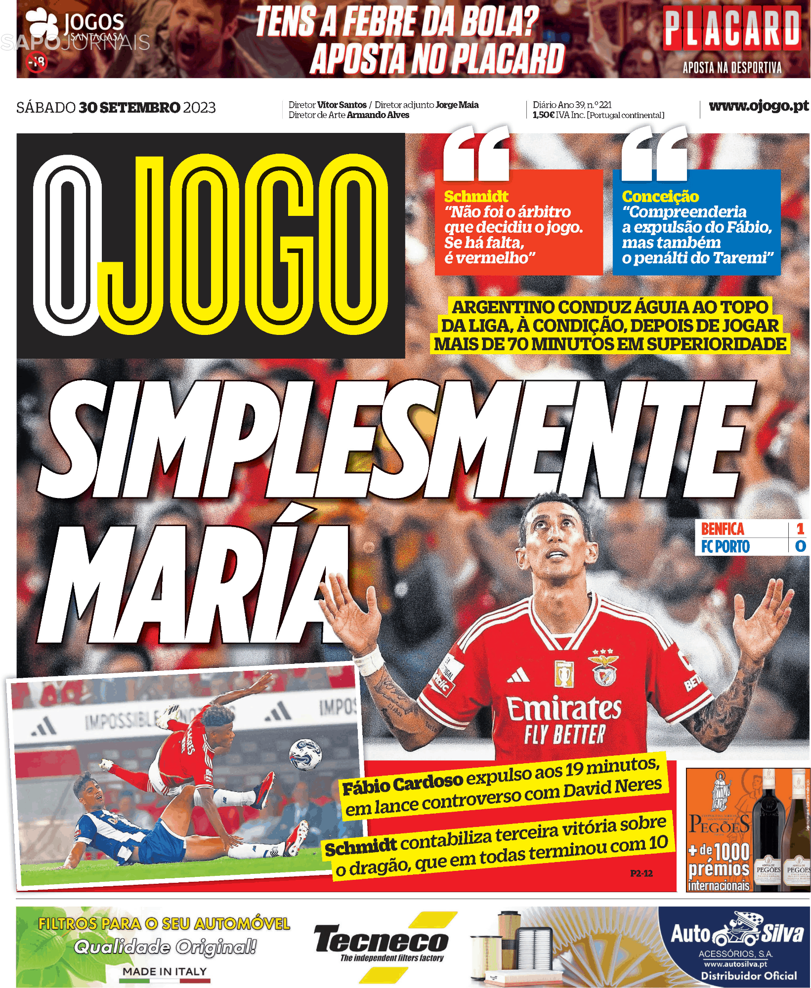 O Jogo - Today's Cover
