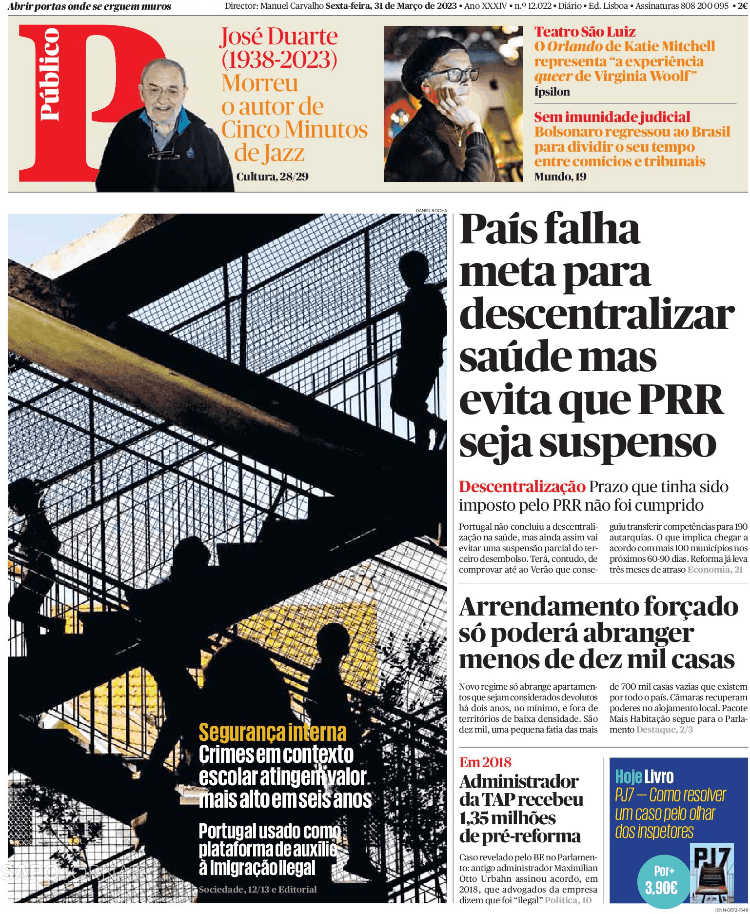 Público 31 Mar 2023 Jornais E Revistas Sapo 5630