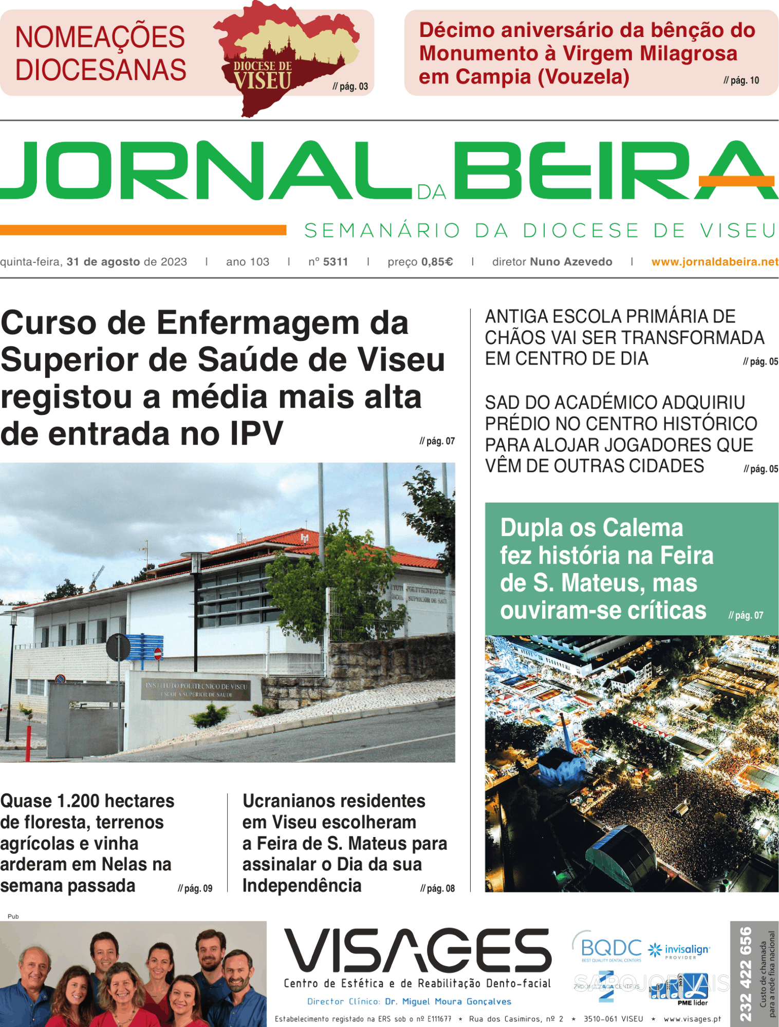 Jornal Da Beira 31 Ago 2023 Jornais E Revistas Sapopt Última Hora E Notícias De Hoje 1224