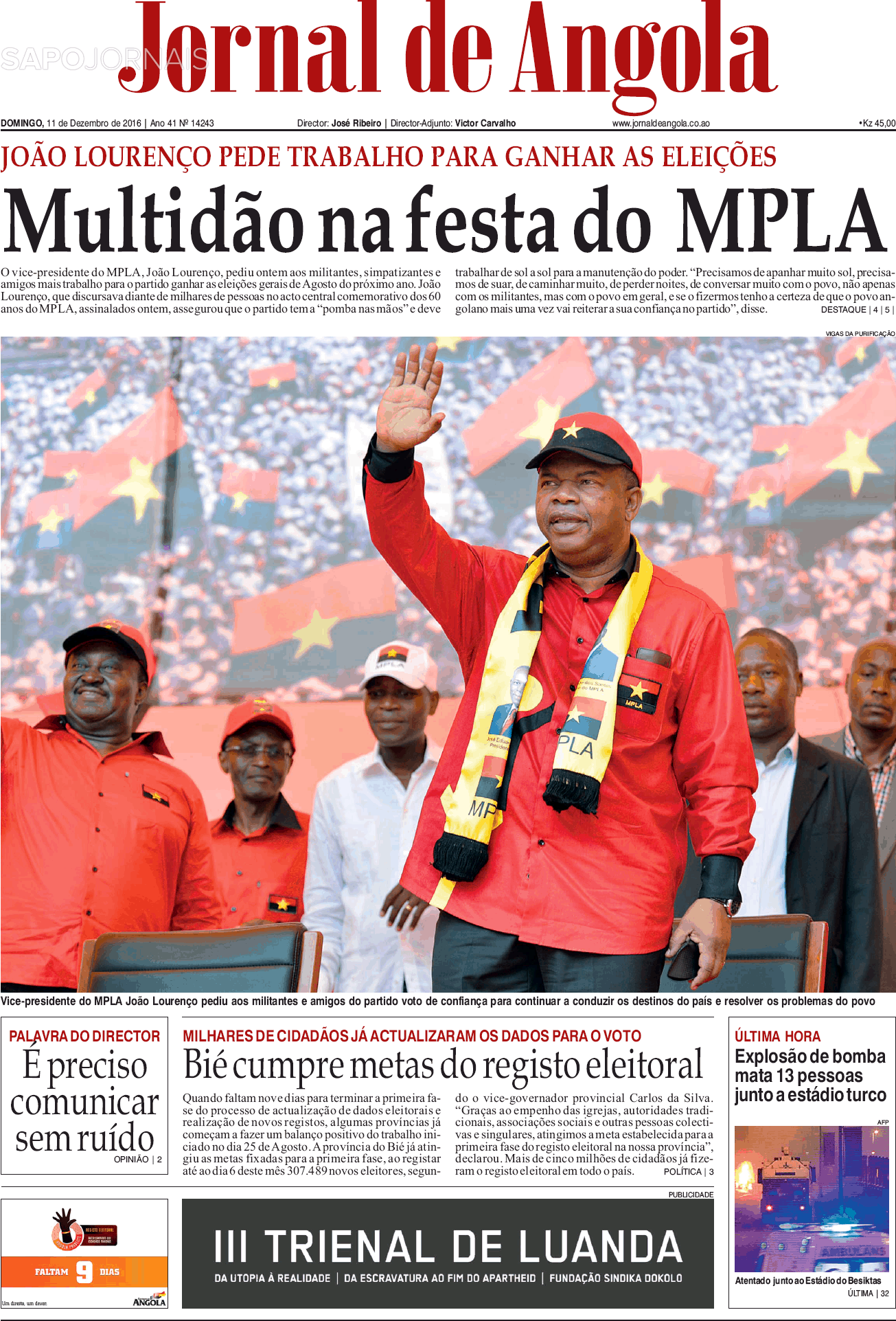 Jornal De Angola 11 Dez 2016 Jornais E Revistas Sapo 6145