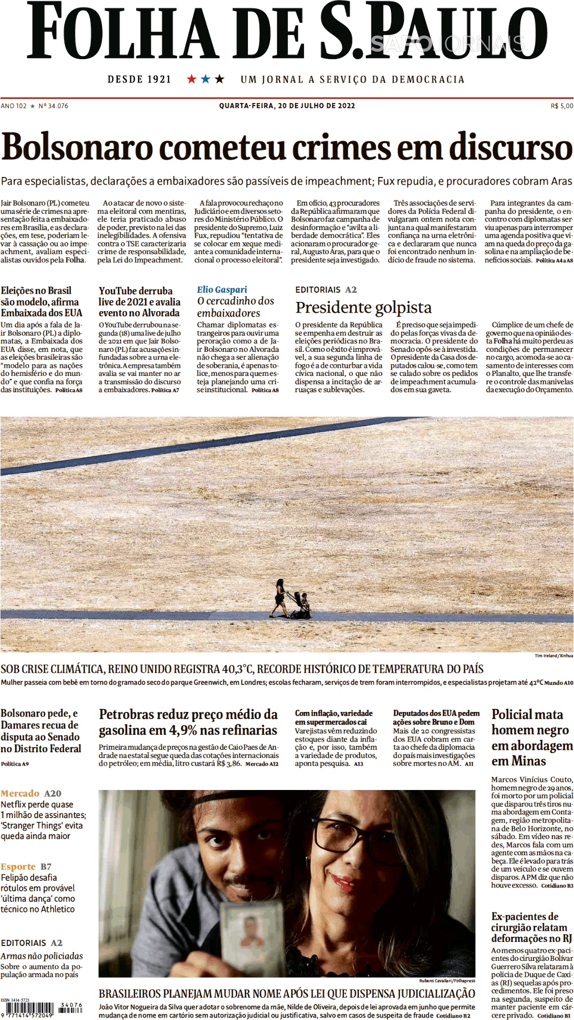 Folha De S Paulo Jul Jornais E Revistas Sapo Pt Ltima Hora E Not Cias De Hoje