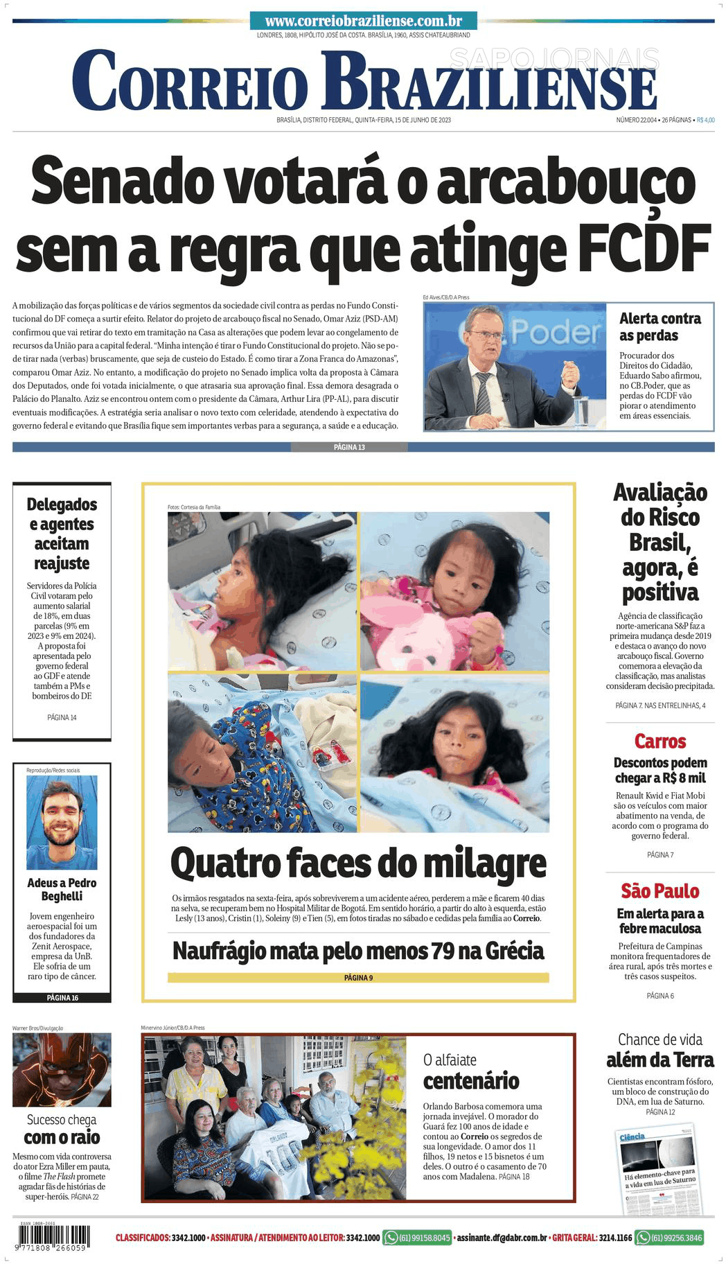 Correio Braziliense (15 Jun 2023) - Jornais E Revistas - SAPO.pt ...