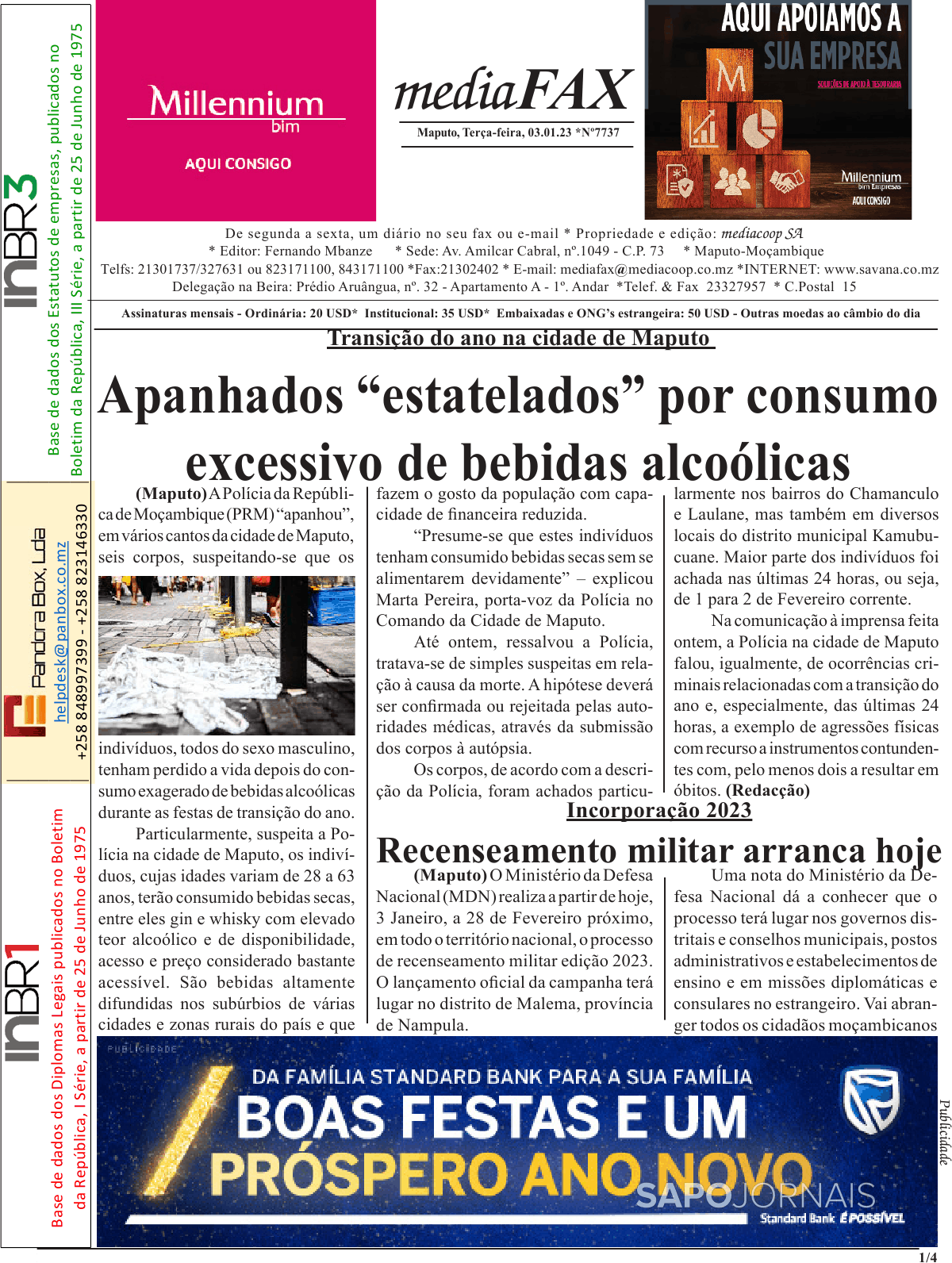 Mediafax 3 Jan 2023 Jornais E Revistas Sapopt Última Hora E Notícias De Hoje 1177