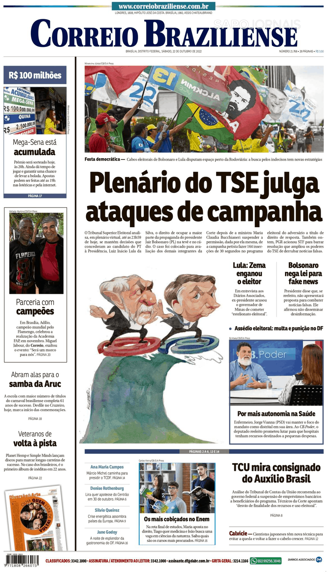 Correio Braziliense (22 Out 2022) - Jornais E Revistas - SAPO.pt ...