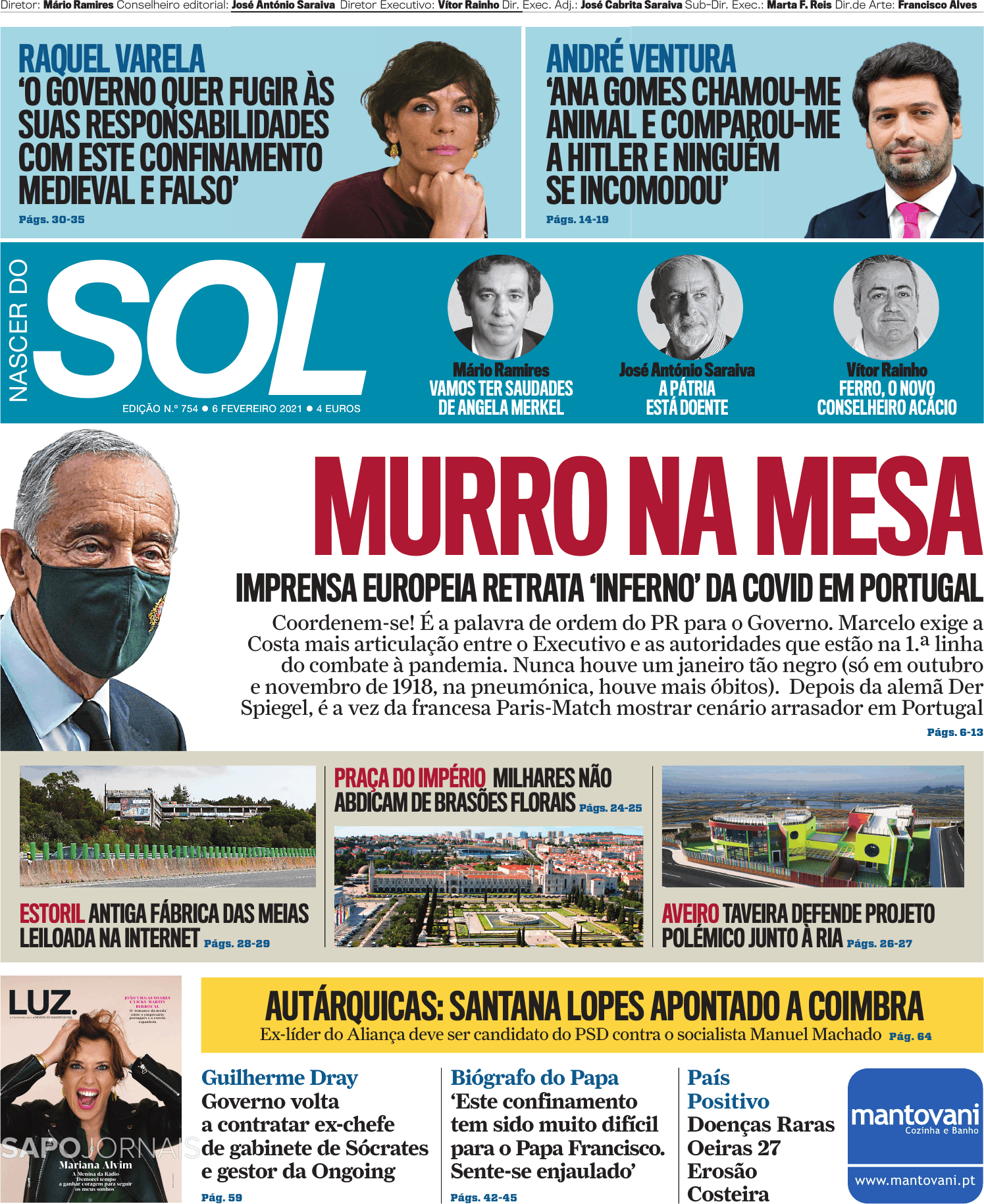 Nascer do SOL (6 fev 2021) - Jornais e Revistas - SAPO 24