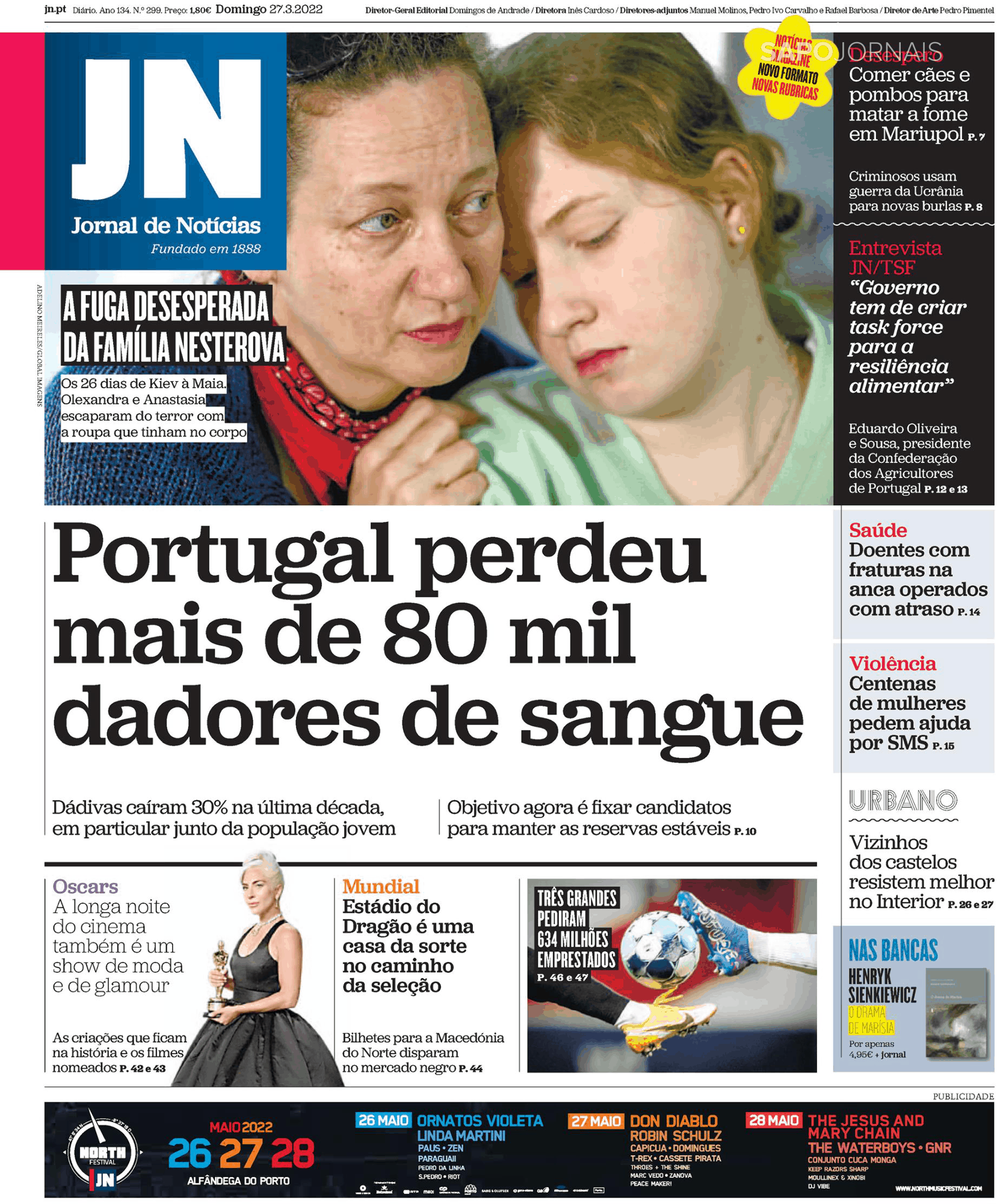 Jornal De Notícias 27 Mar 2022 Jornais E Revistas Sapo 24 3615